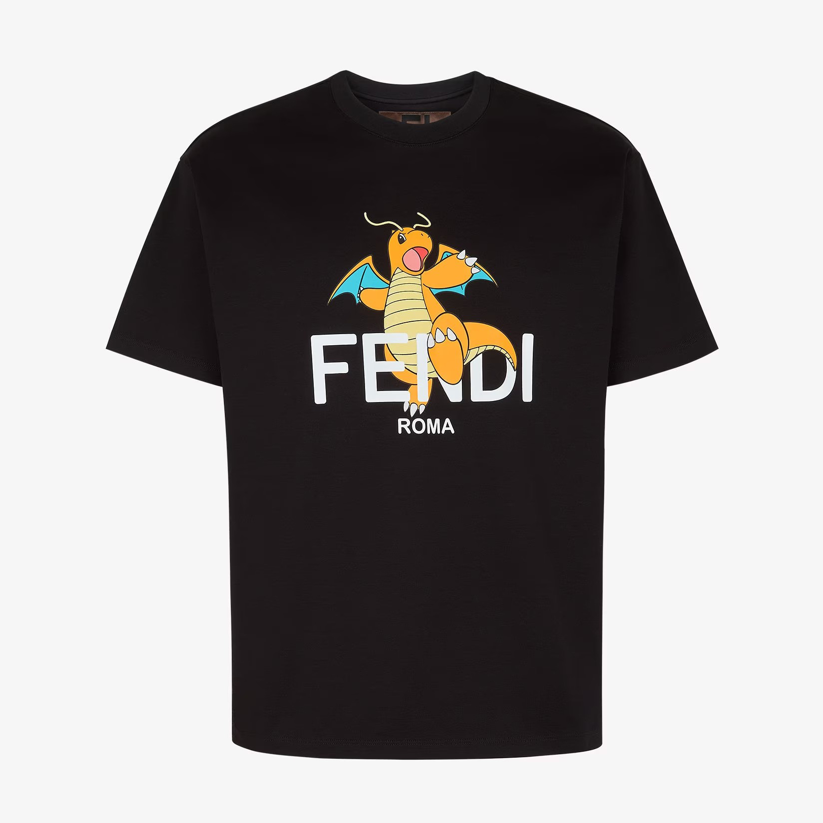 NIGO Fendi Men's and Women's Summer Dinosaur Printed Solid Color Round Neck Cotton Short Sleeve T-Shirt #nigo98191