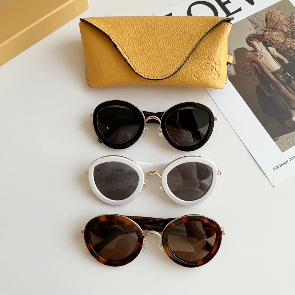 NIGO Loewe Women's Solid Color Metal Daisy Sunglasses Glasses Eyeglasses In Acetate In Metal #nigo98213
