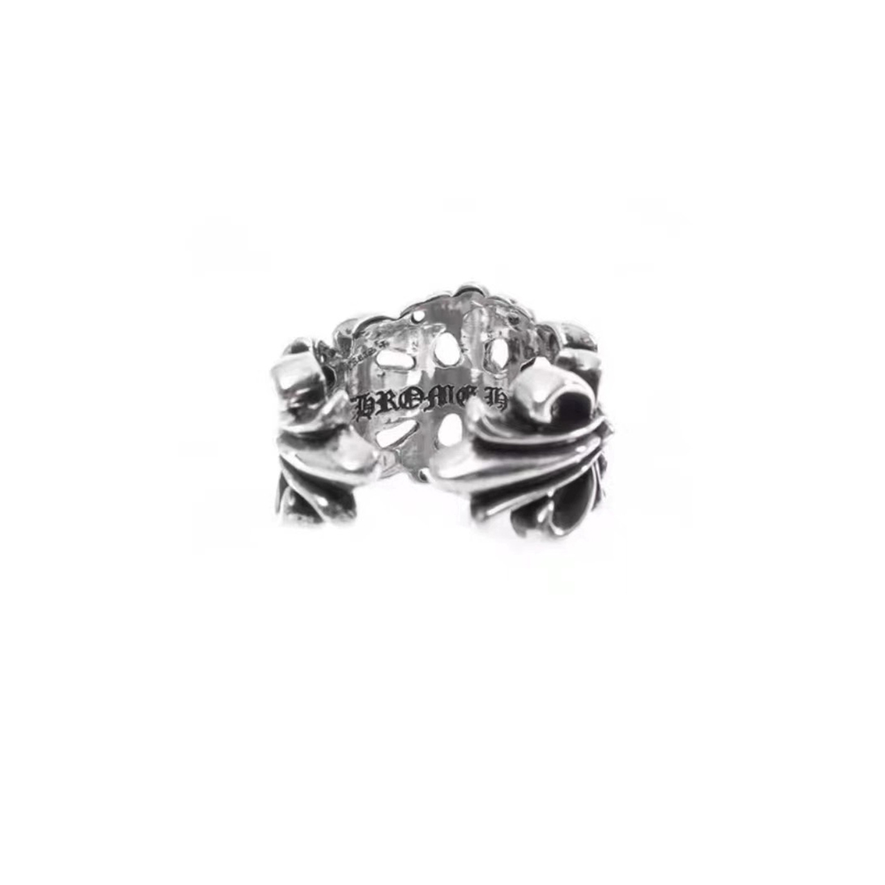 NIGO Chrome Hearts Men's And Women's Silver Cross Logo Classic Punk Rock Couple Rings Jewelry #nigo98225