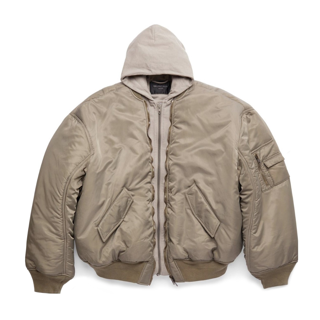 NIGO Balenciaga Men's And Women's Fall And Winter Splicing Loose Fit Hooded Zipper Long Sleeve Aviator Jacket #nigo98216