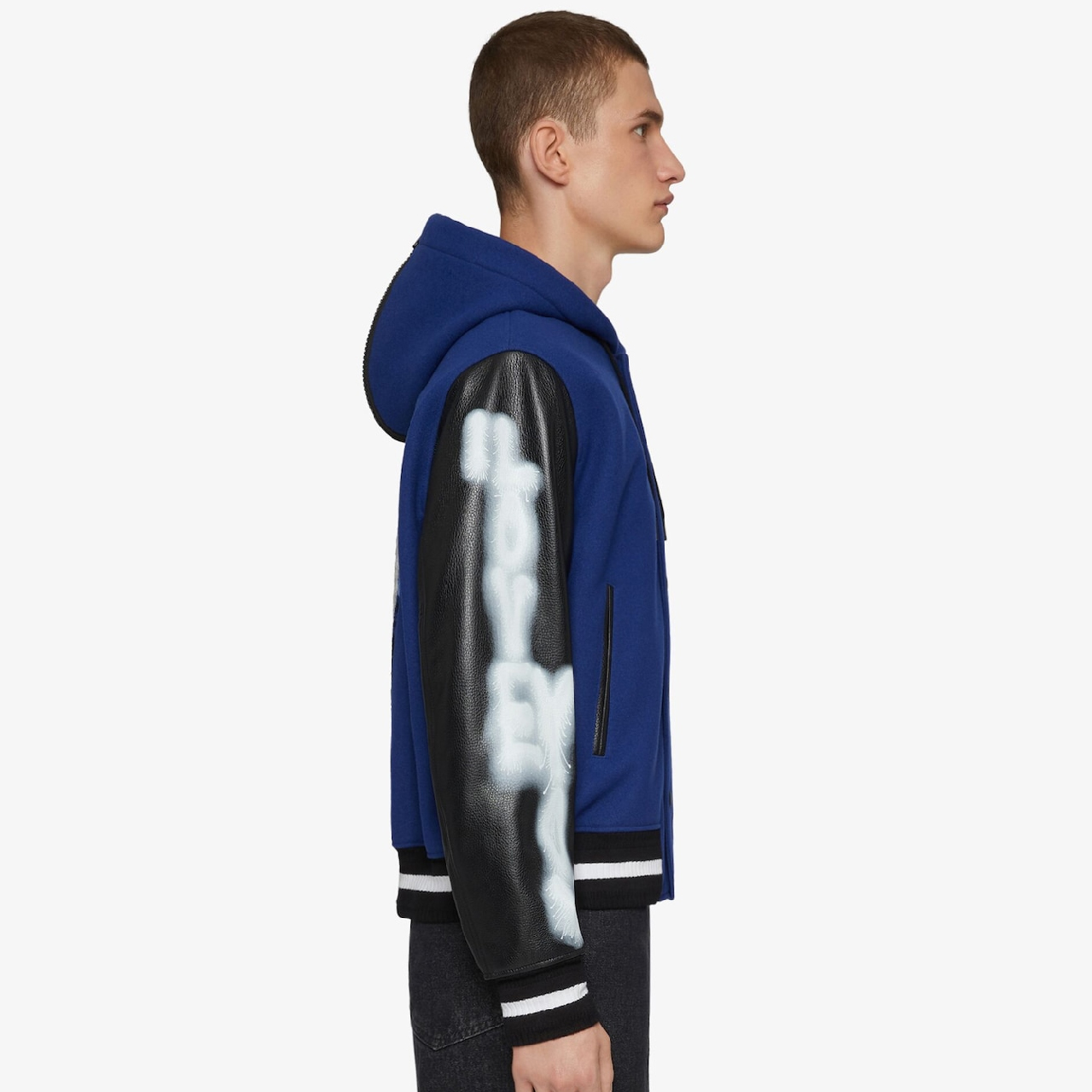 NIGO Givenchy Men's Spring And Autumn Fashion Casual Graffiti Colorblocking College Style Leather Baseball Clothing Wool Jacket Coat Ngvp #nigo98226