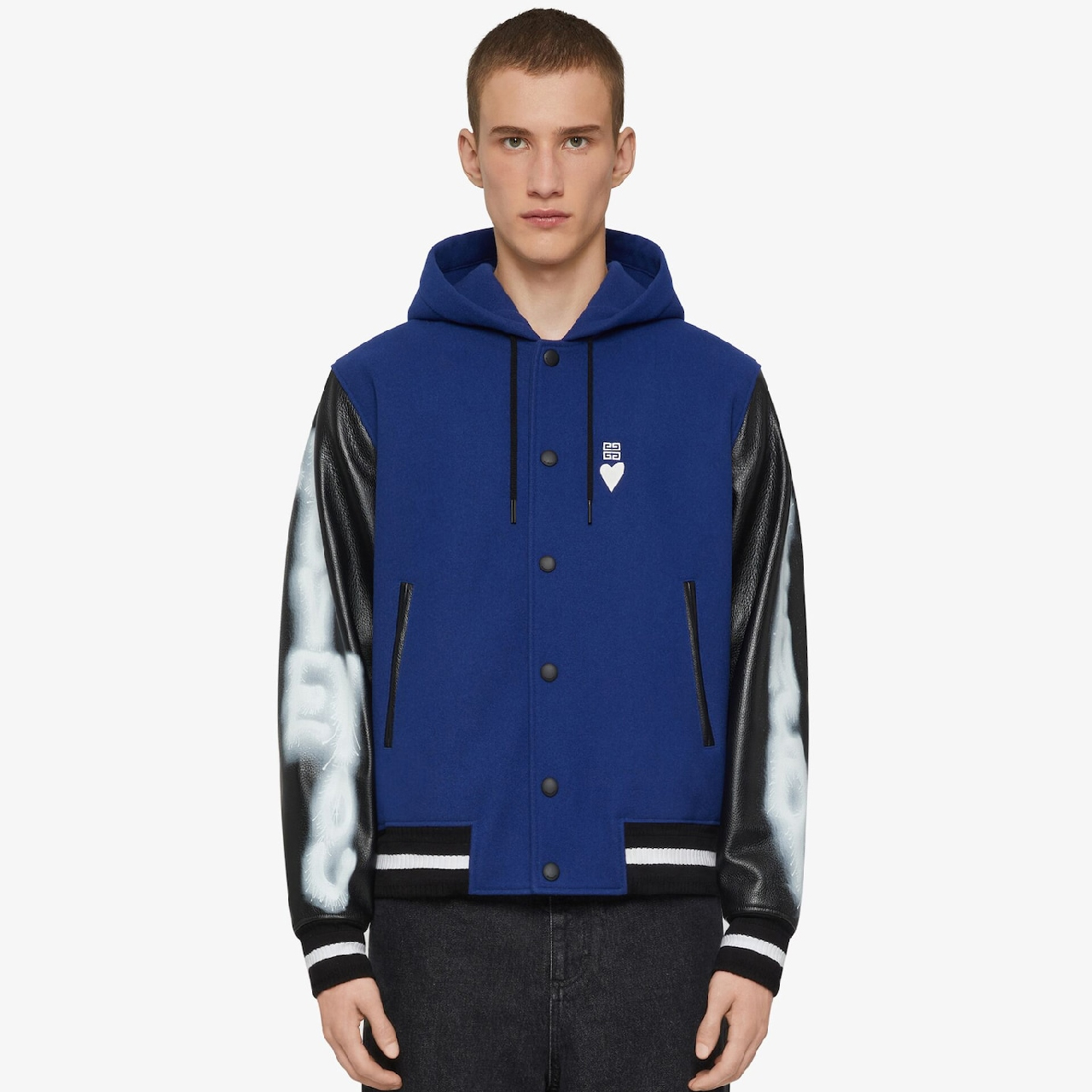 NIGO Givenchy Men's Spring And Autumn Fashion Casual Graffiti Colorblocking College Style Leather Baseball Clothing Wool Jacket Coat Ngvp #nigo98226