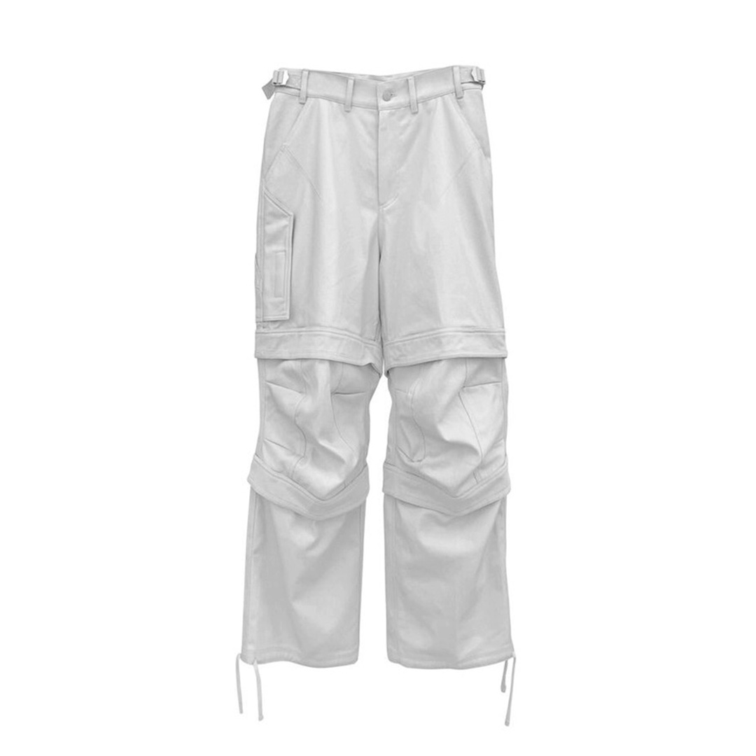 NIGO Far archive Men's Multi-Pocket Mid Waist Zipper Loose Straight Casual White Workwear Wide Leg Far Pants Ngvp #nigo7739