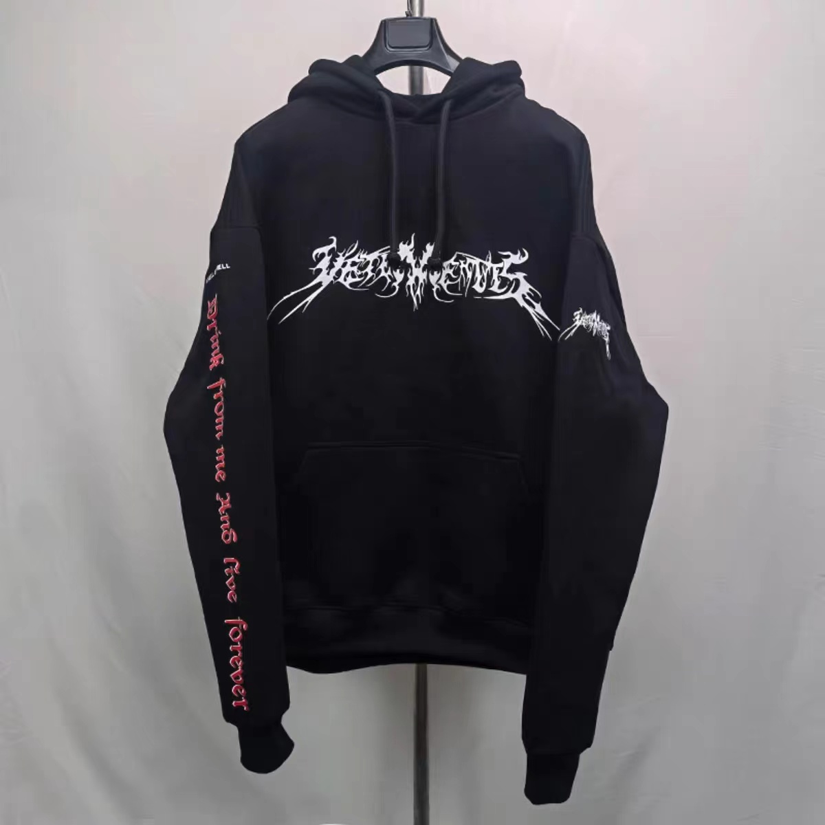 NIGO Vetements Men's Women's Spring And Autumn Fashion High Street Pentagram Color Blocking Letter Print Sweatshirt Hooded Trend Casual Black Hoodie #nigo98248