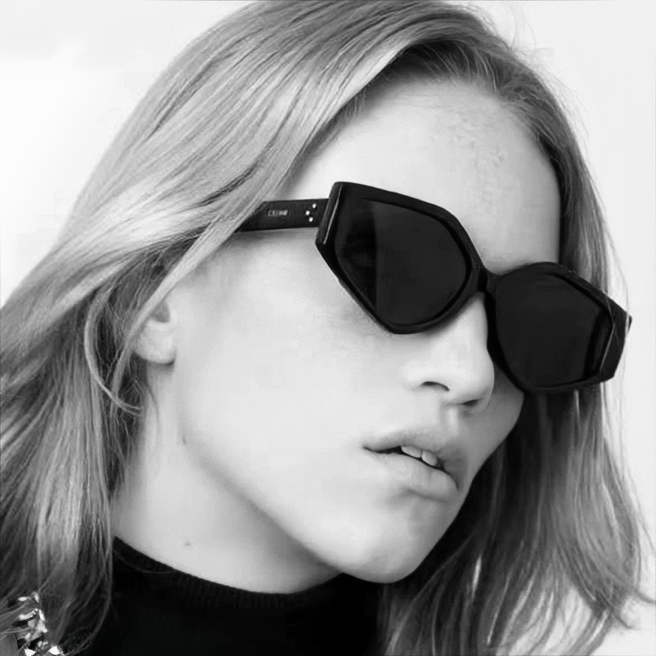 NIGO Celine Women's Black Fashion High Street Logo Retro Sunglasses #nigo98237