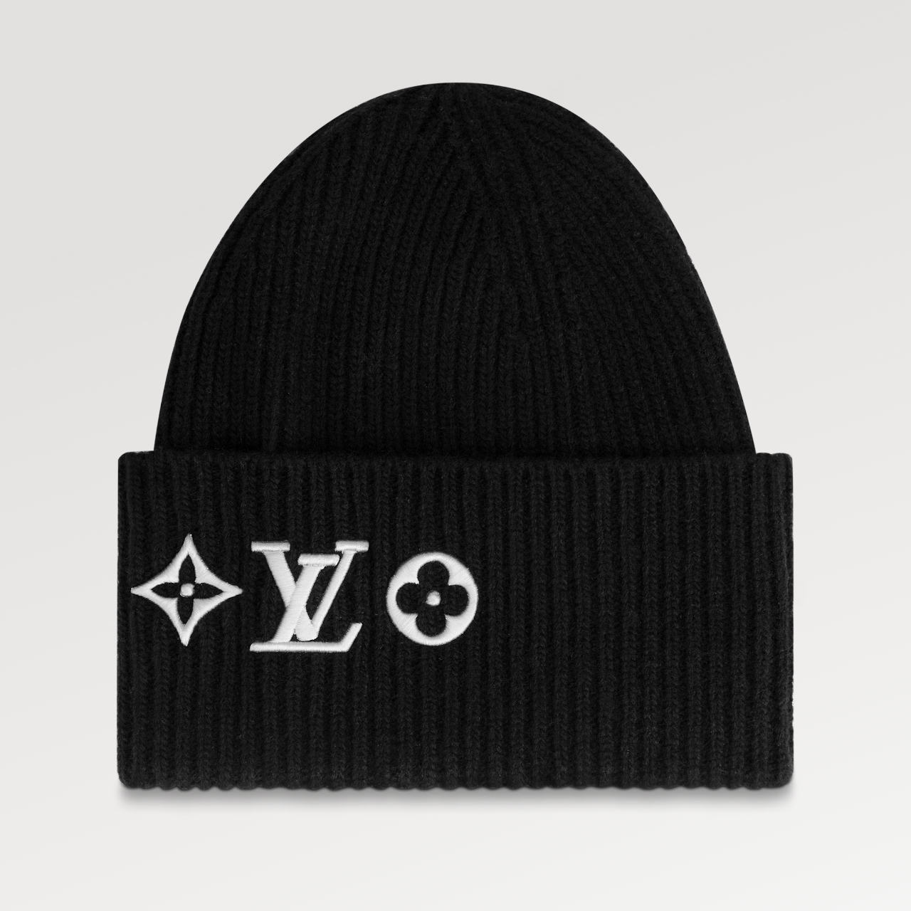 NIGO Louis Vuitton Women's Men's New Fall And Winter Pure Wool Cold Cap Knitted Logo Warm Wool Cap Black And White Trend #nigo98238