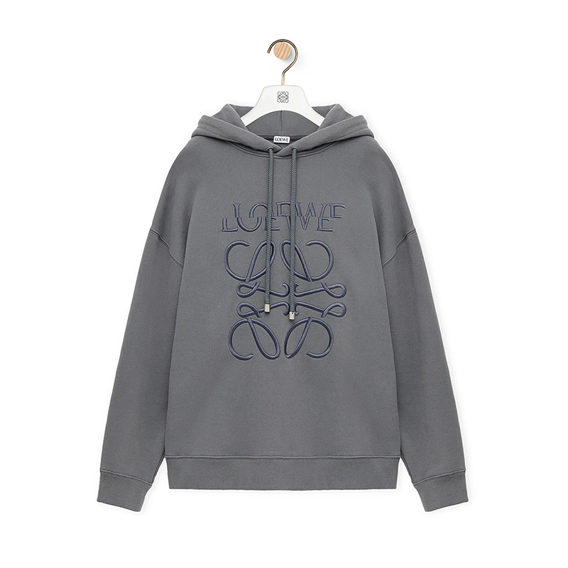NIGO Loewe Men's Spring And Autumn Solid Color Letter Embroidery Cotton Loose Drawstring Long Sleeve Hooded Sweatshirt #nigo98258