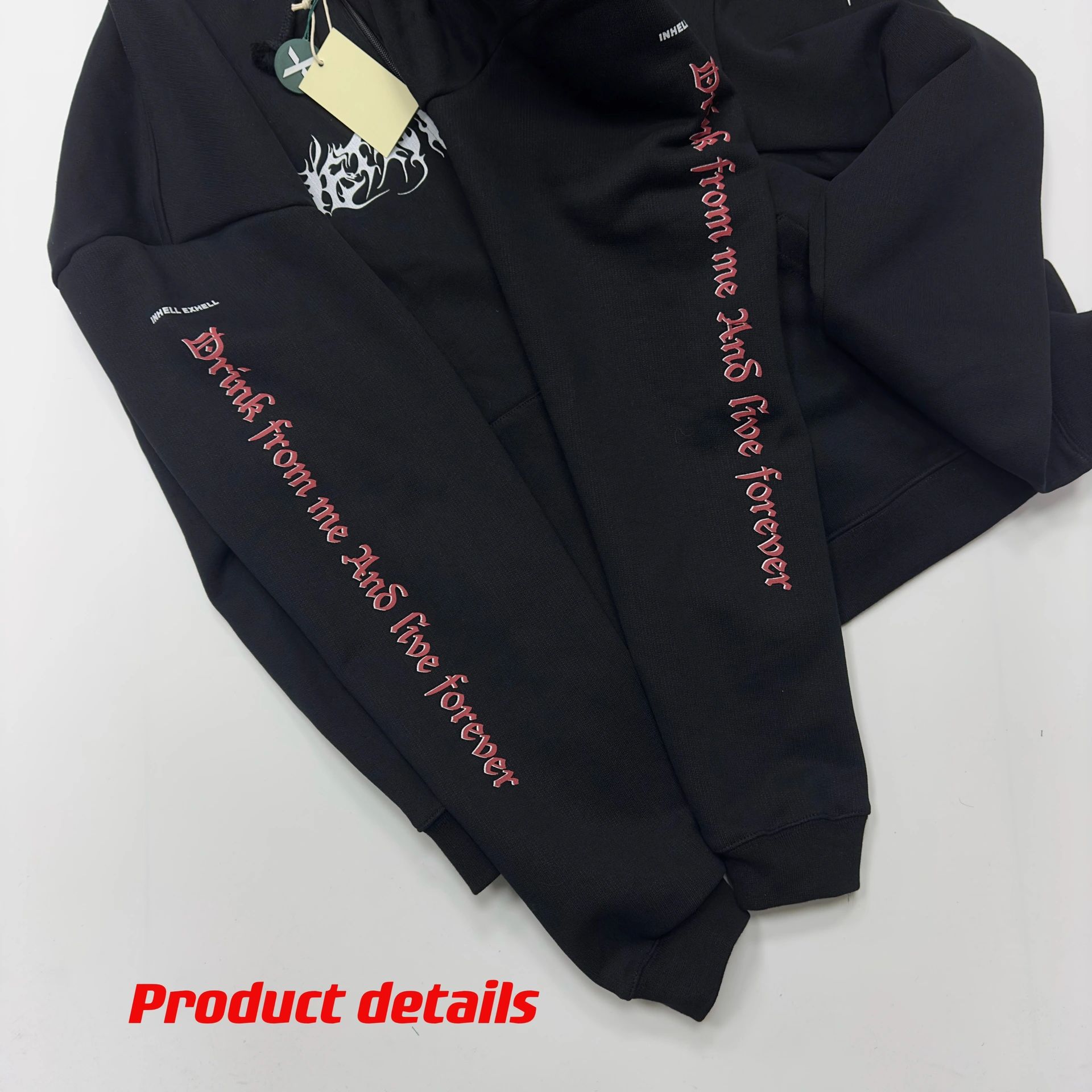NIGO Vetements Men's Fashion Letter Pentagram Embroidery Loose Zipper Black Long Sleeve Hoodie Ngvp #nigo7772