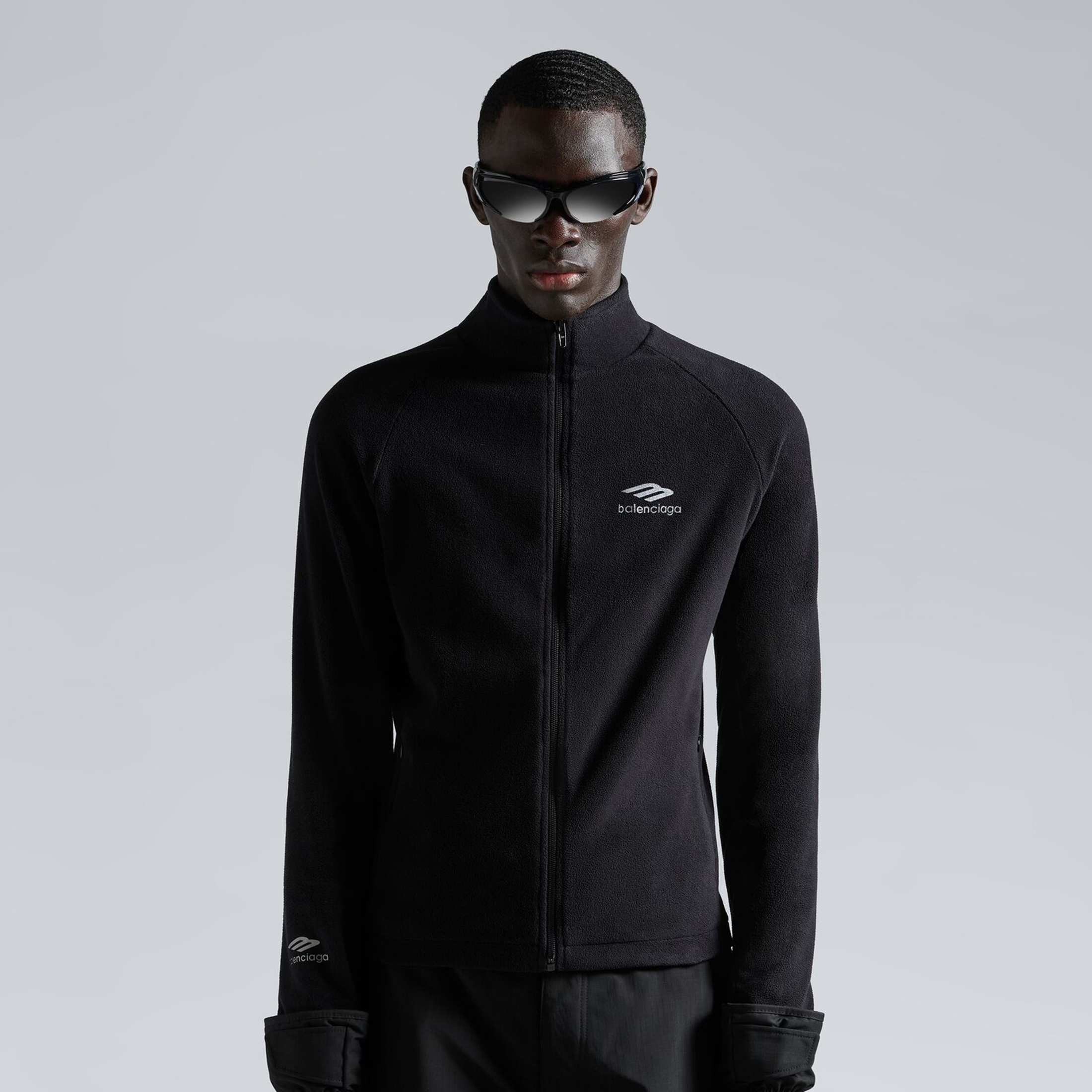 NIGO Balenciaga Men's Skiwear 3B SPORTS ICON Solid Color Standing Collar Zipper Long Sleeve Jacket#nigo98272