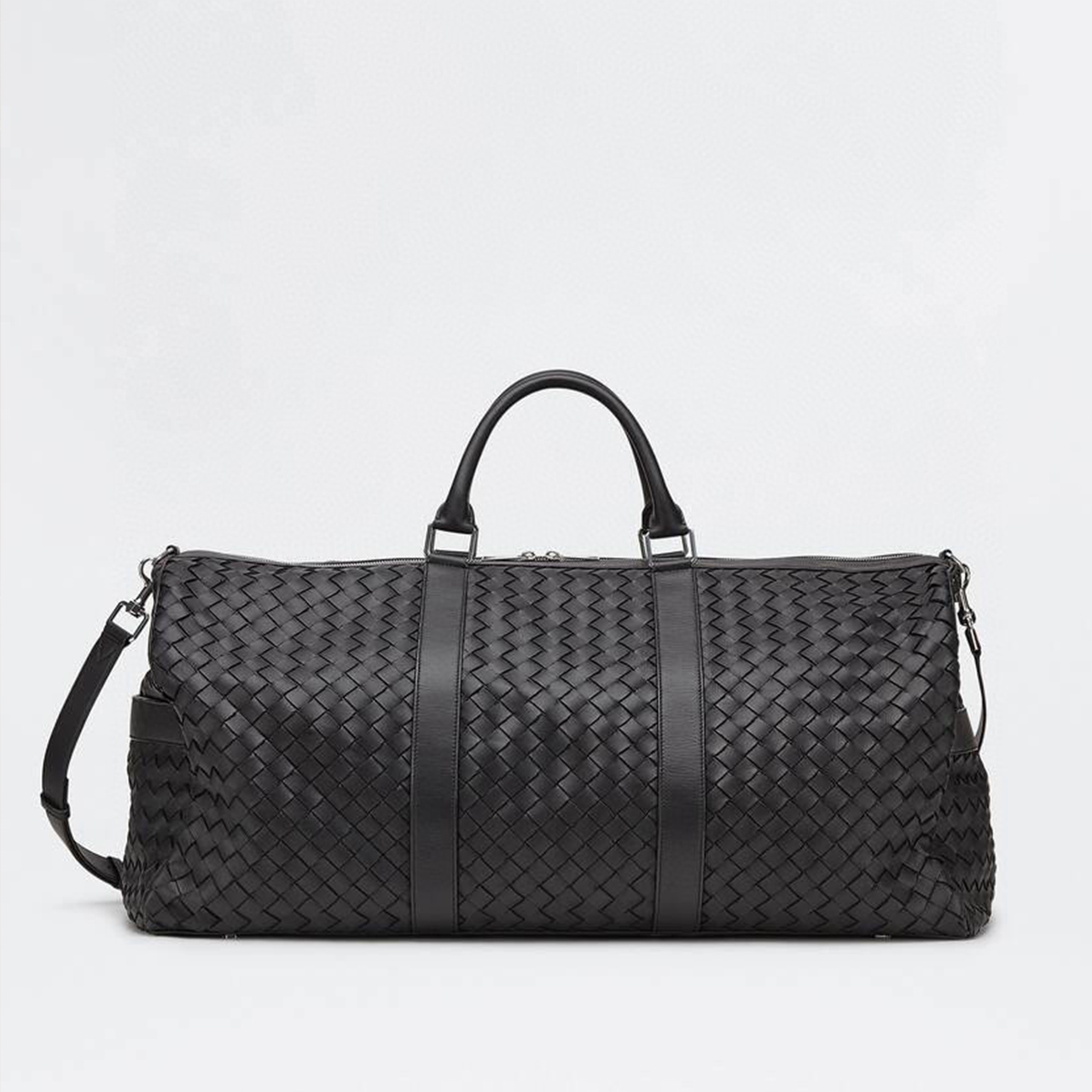 NIGO Bottega Veneta Men's Solid Color Cowhide Woven Travel Bag Removable Inner Bag Fashion Large Handbag Crossbody Bag Ngvp #nigo7791