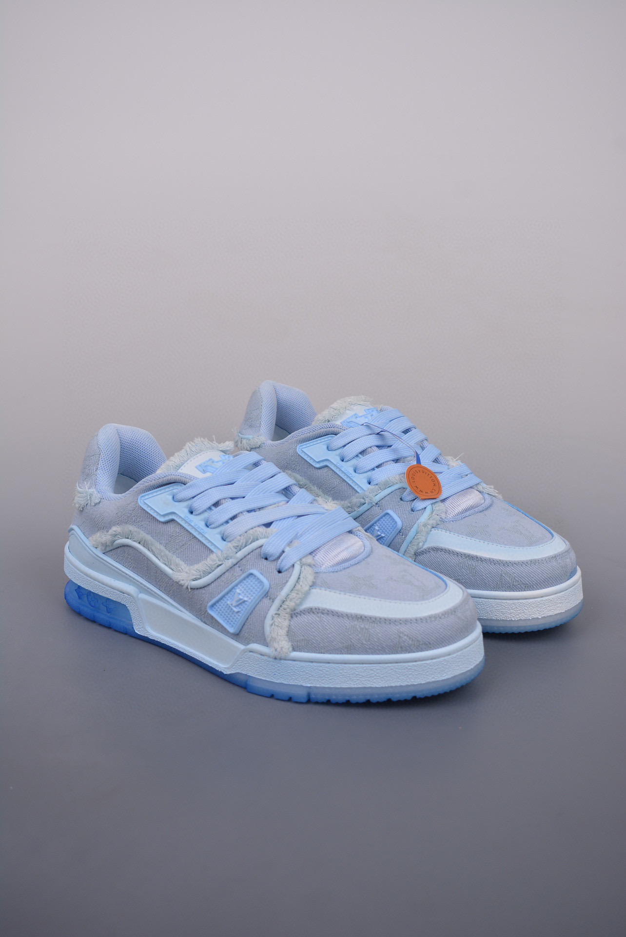 NIGO Louis Vuitton Men's LV Trainer Sneaker Monogram Black White Low Top Soft Calfskin Denim Sneakers Shoes #nigo97546