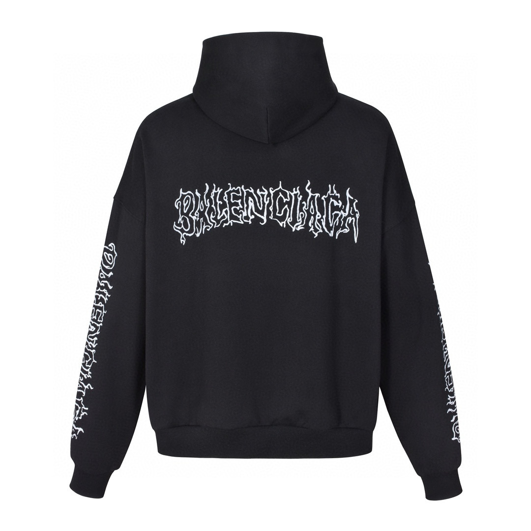 L NIGO Vetements Men's Women's Spring And Autumn Fashion High Street Pentagram Color Blocking Letter Print Sweatshirt Hooded Trend Casual Black Hoodie