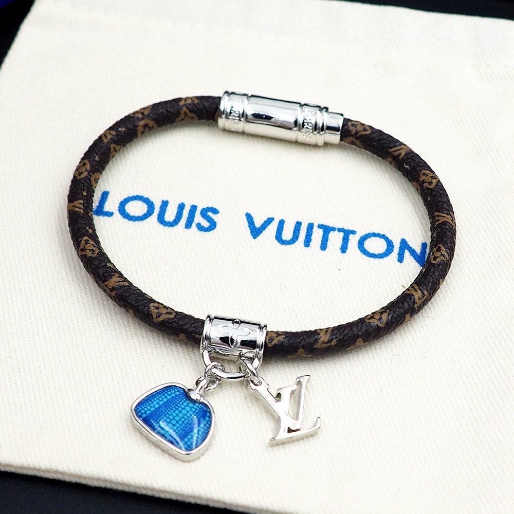 L NIGO Louis Vuitton Men's Women's x Yayoi Kusama Collaboration Classic Monogram Reverse Canvas Cord Pumpkin Bracelet Accessories