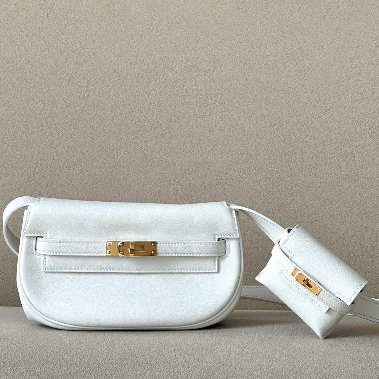 NIGO Hermes Ladies Leather Crossbody Metal Buckle Mother Bag Coin Purse #nigo98336