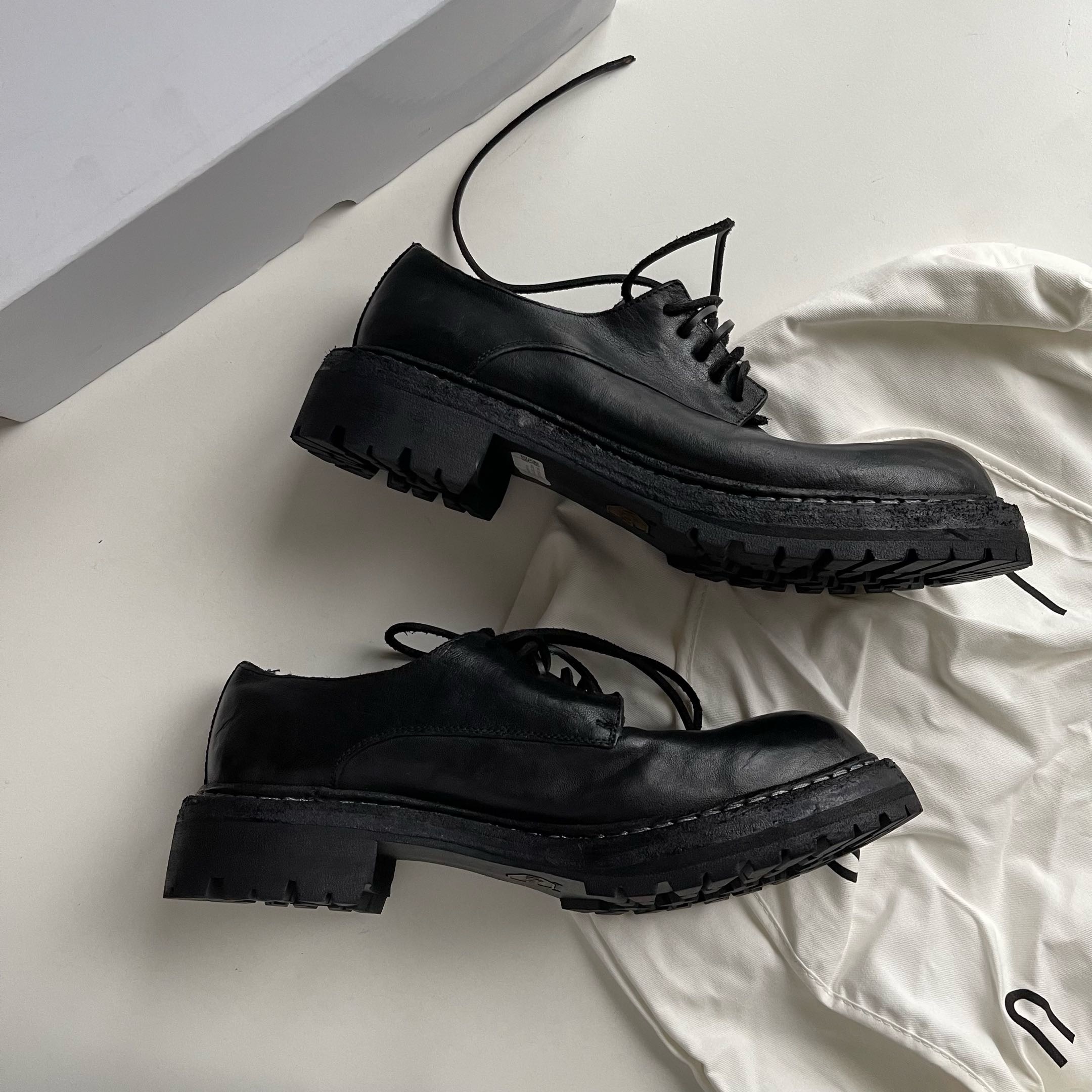 NIGO GUIDI Men's Women's Fashion Trend Round Toe Leather Shoes Temperament Low Heel Horse Skin Boots Ngvp #nigo7822