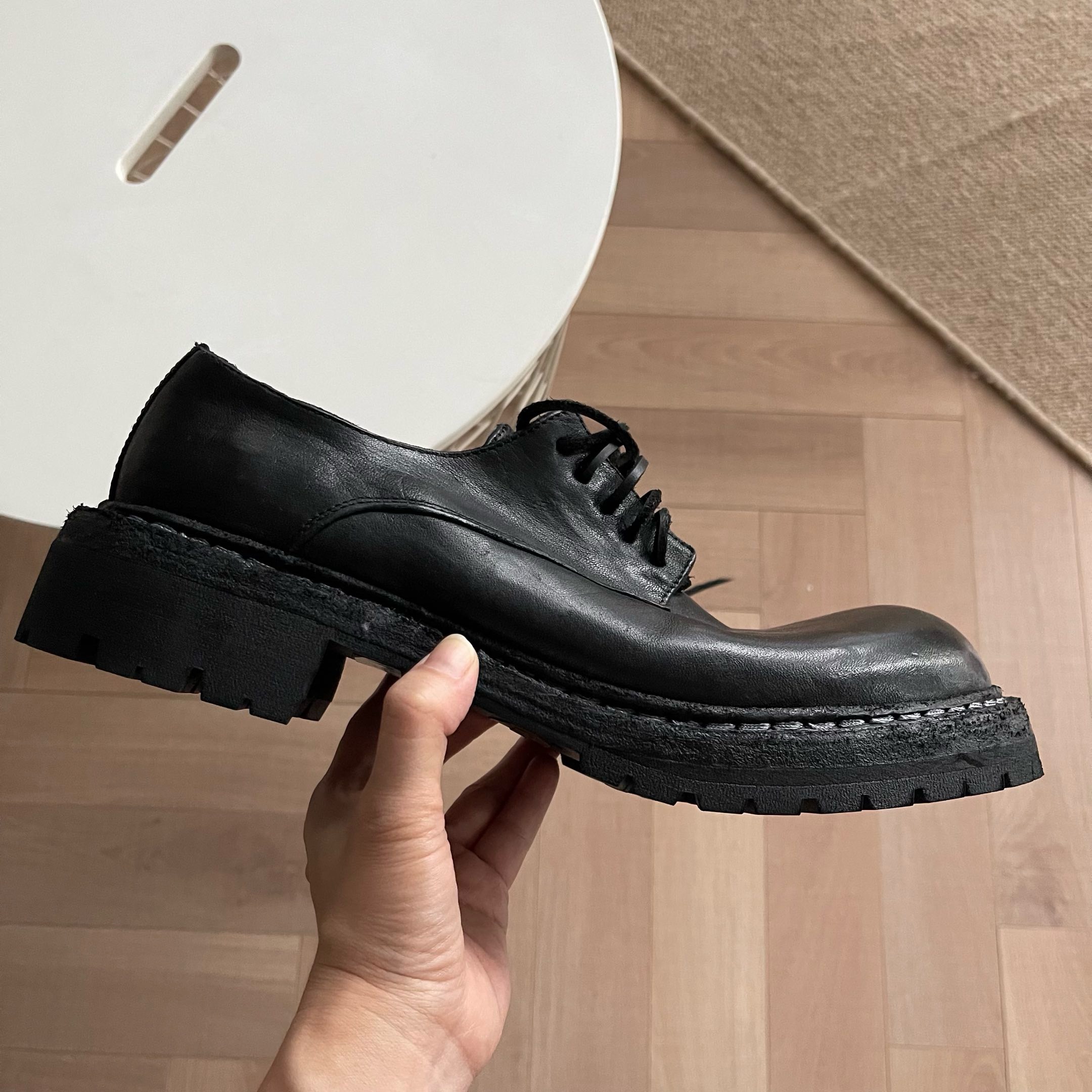 NIGO GUIDI Men's Women's Fashion Trend Round Toe Leather Shoes Temperament Low Heel Horse Skin Boots Ngvp #nigo7822