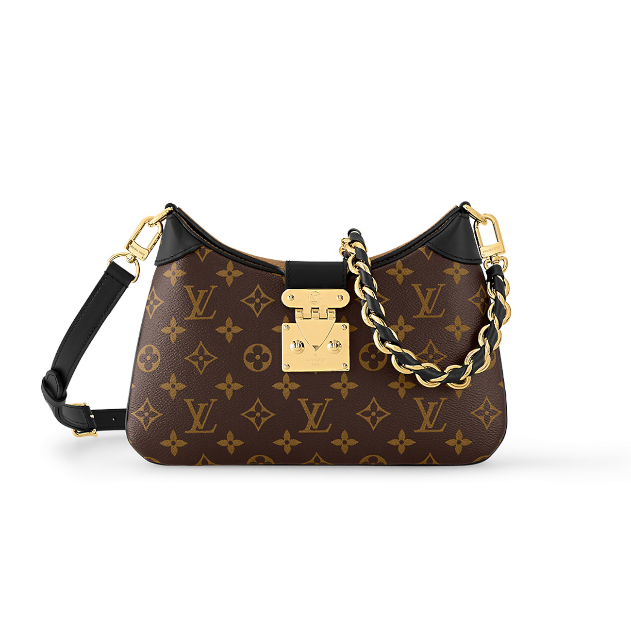 NIGO Louis Vuitton Women's Detachable Adjustable Shoulder Strap Old Flower Full Print Coating Canvas Splicing Cowhide Chain Shoulder Handbag Bag Bags #nigo98373