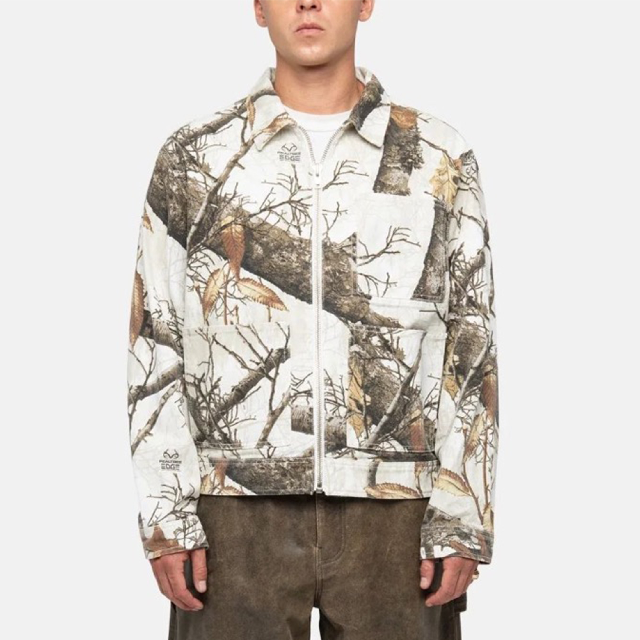 NIGO Stussy Men's And Women's Holiday Collection Spring And Autumn Fashion Branch Full Print Zipper Work Jacket Long sleeved Coat Loose Denim Pants Ngvp #nigo7816