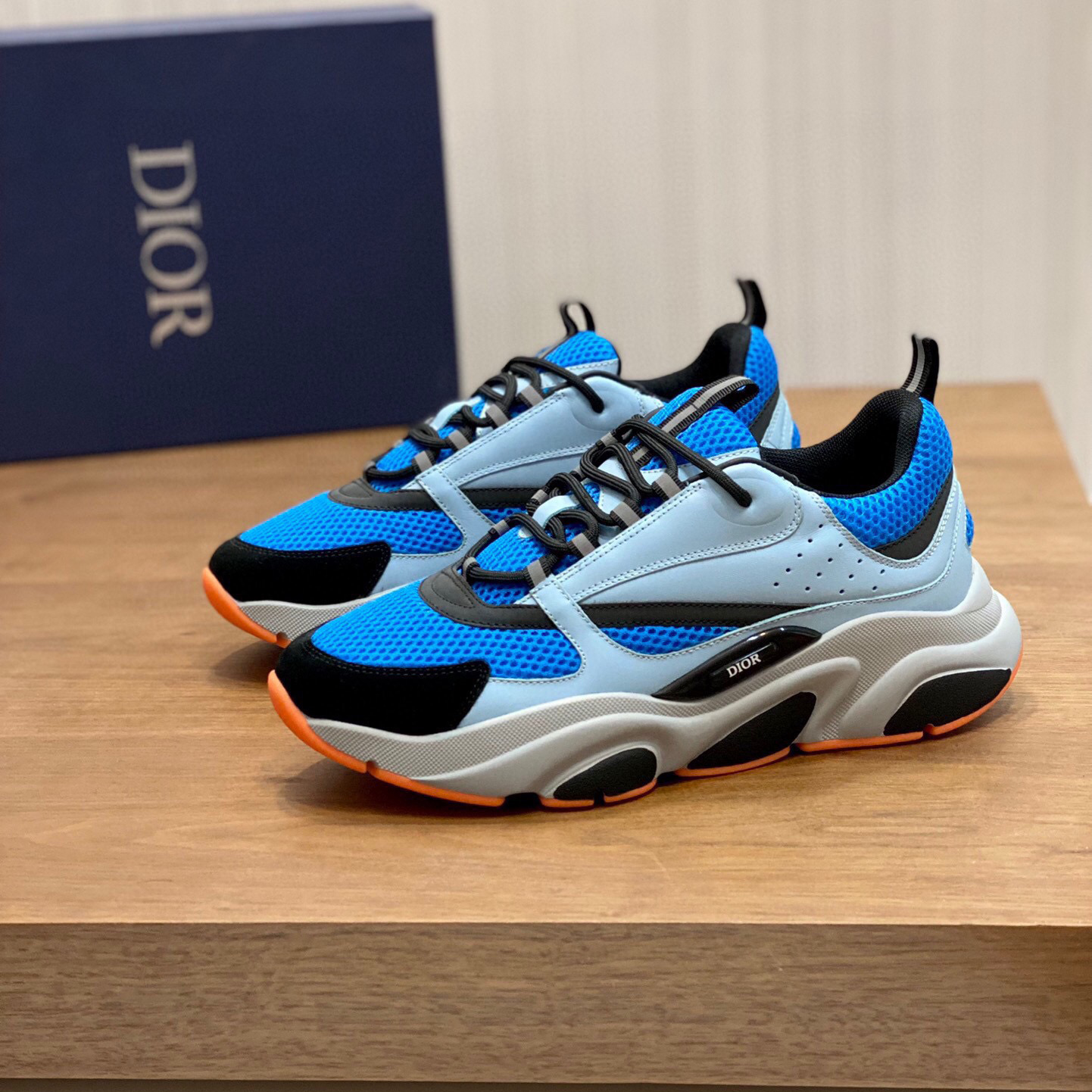 NIGO Dior B22 Men's Leather Mesh Lace Up Colorblocking Low Top Sport Thick Sole Casual Shoes #nigo98382