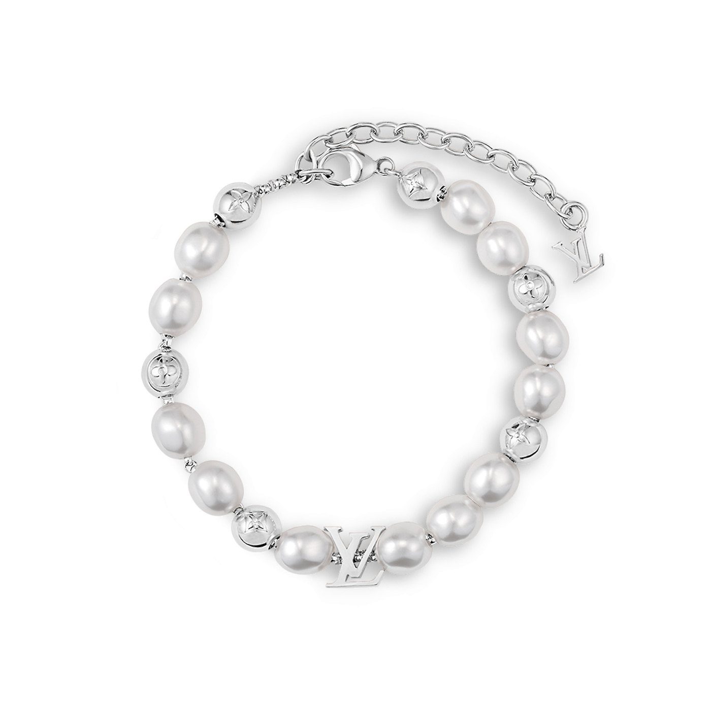 NIGO Louis Vuitton Men's And Women's Adjustable Letter Pearl Necklace Collarbone Chain Bracelet Jewelry #nigo98385