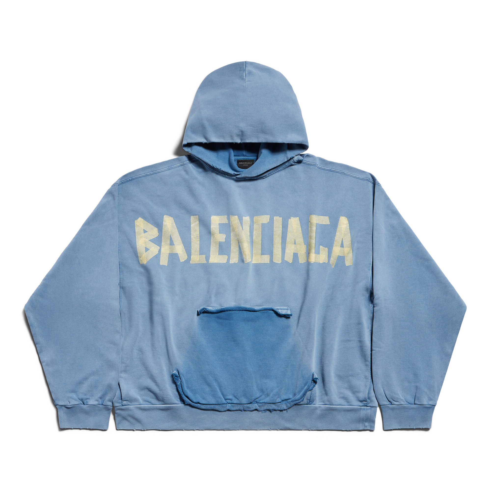 NIGO Balenciaga Men's Spring and Fall Logo Letter Print Blue Loose Fit Hooded Sweatshirt Pullover #nigo98387