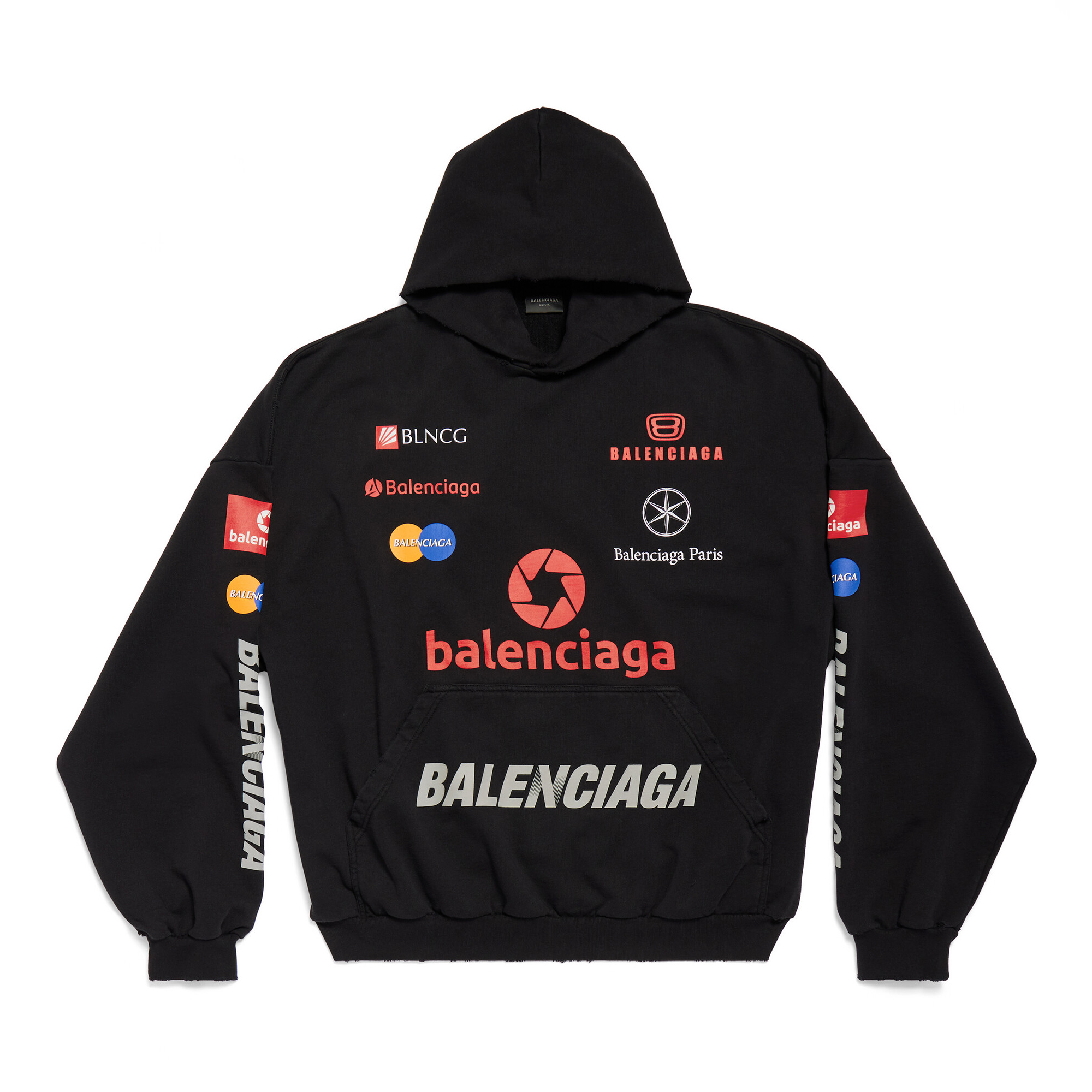 NIGO Men's Spring and Autumn Letter Logo Pattern Printed Loose Fit Black Hooded Sweatshirt Pullover #nigo98415