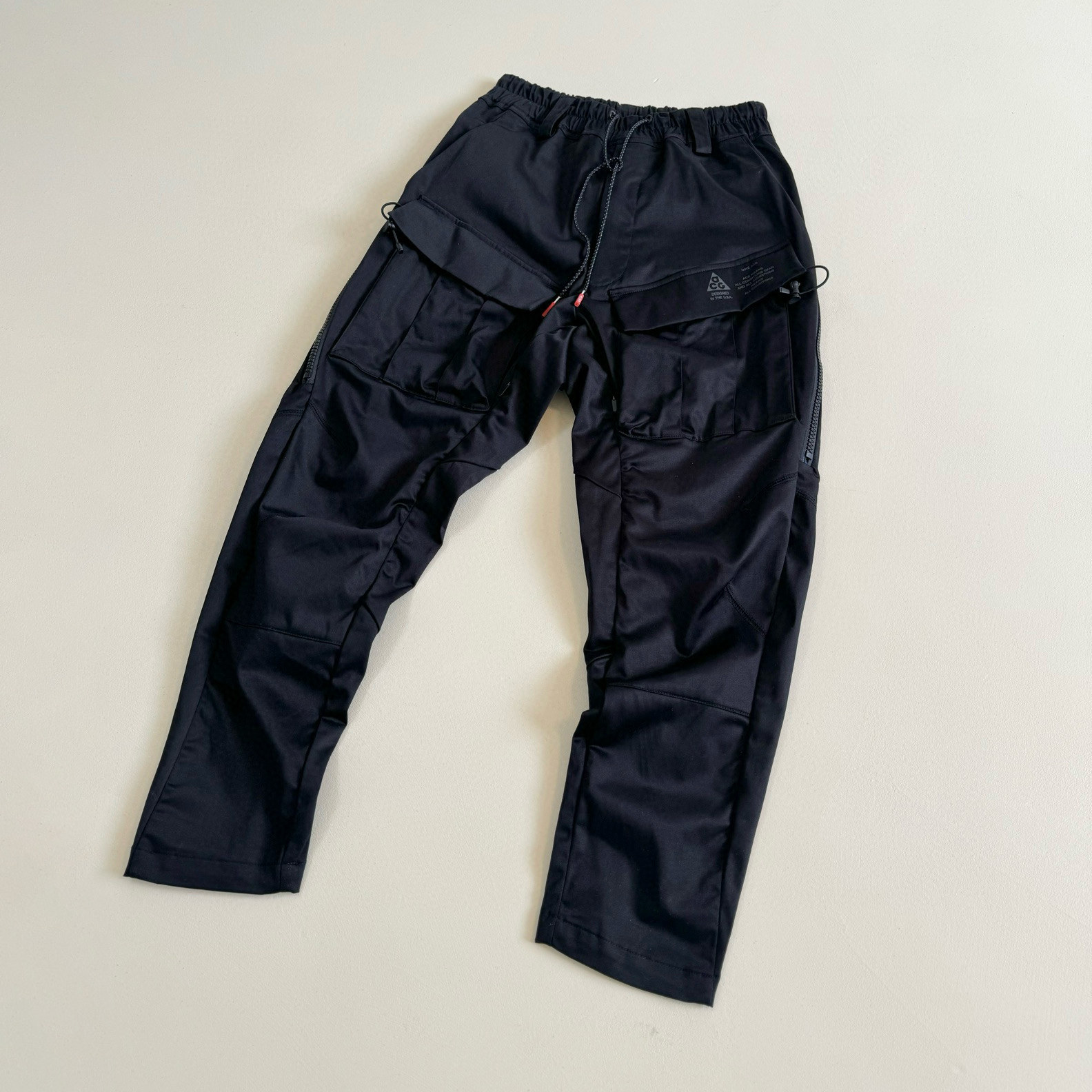 NIGO Nike Lab Acg Cargo Men's Spring and Autumn Multi-Pocket Waterproof Cotton Casual Drawstring Pants #nigo98421