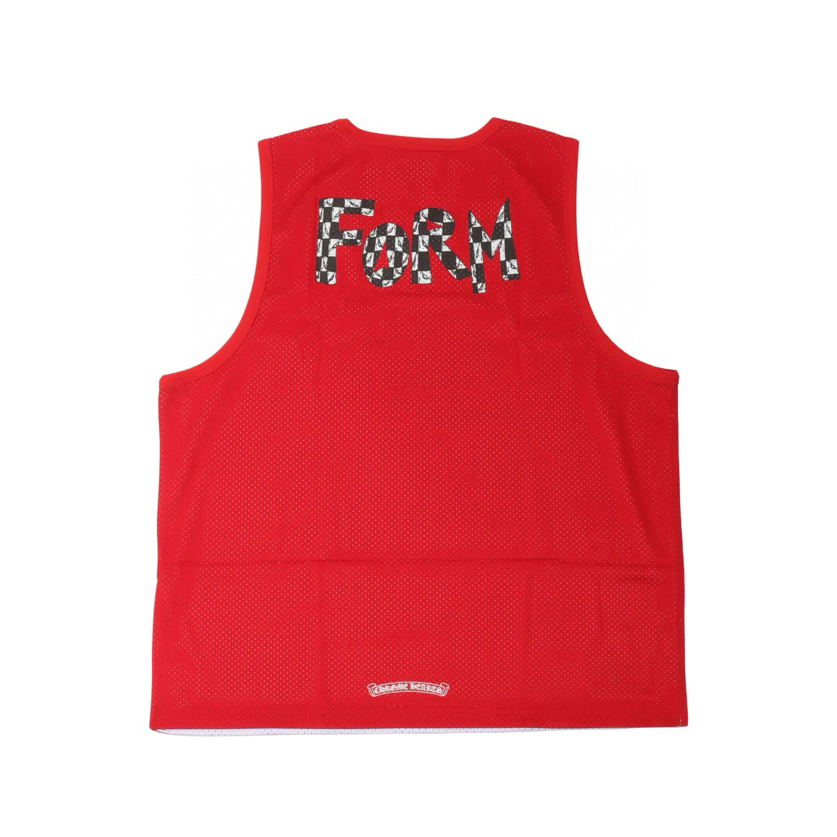 NIGO Chrome Hearts Men's And Women's Spring/Summer Graffiti Print Red Mesh Sports Sleeveless Tank Top Vest #nigo98425