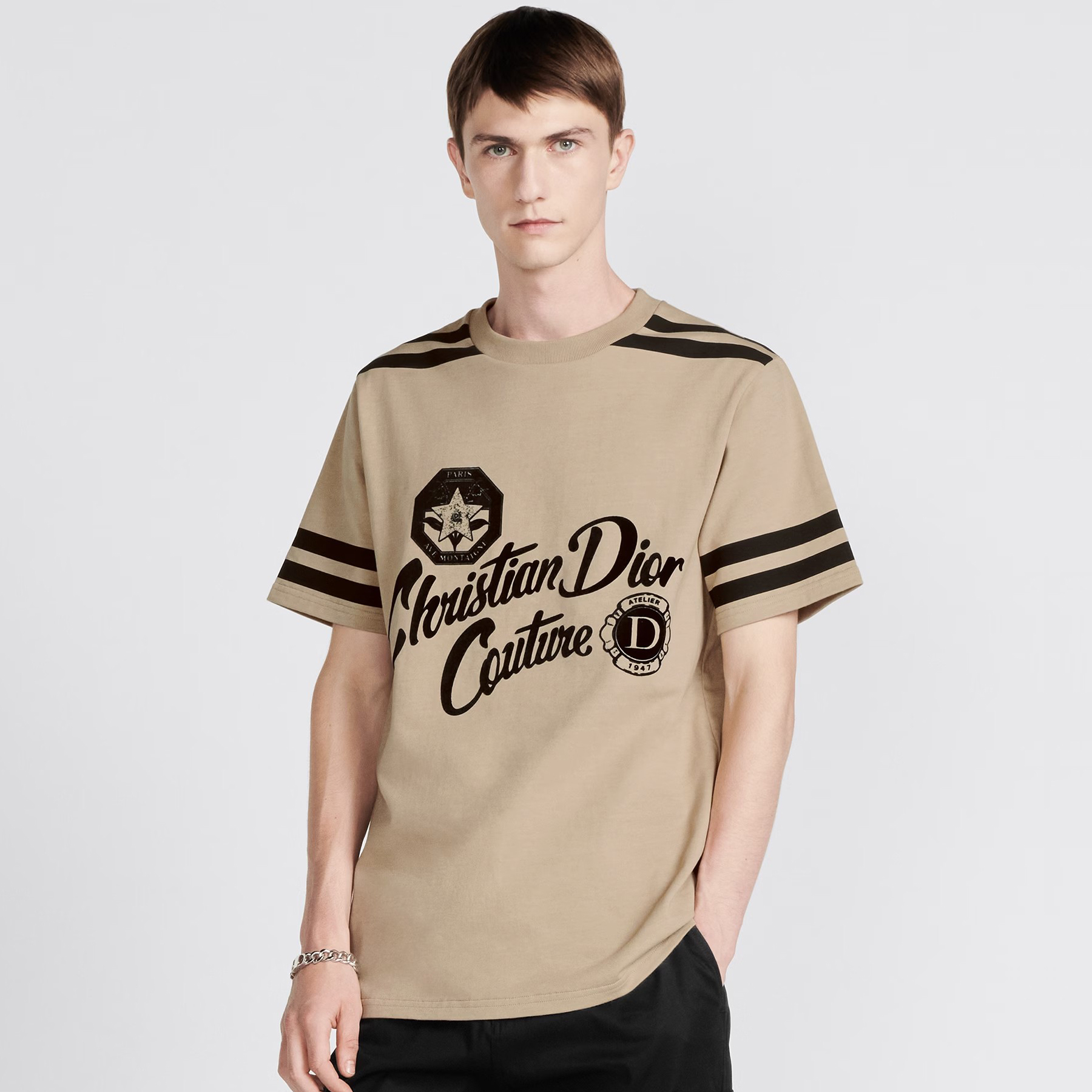 NIGO Dior Men's Summer Solid Color Letter Logo Printed Loose Round Neck Short Sleeve T-Shirt #nigo98448
