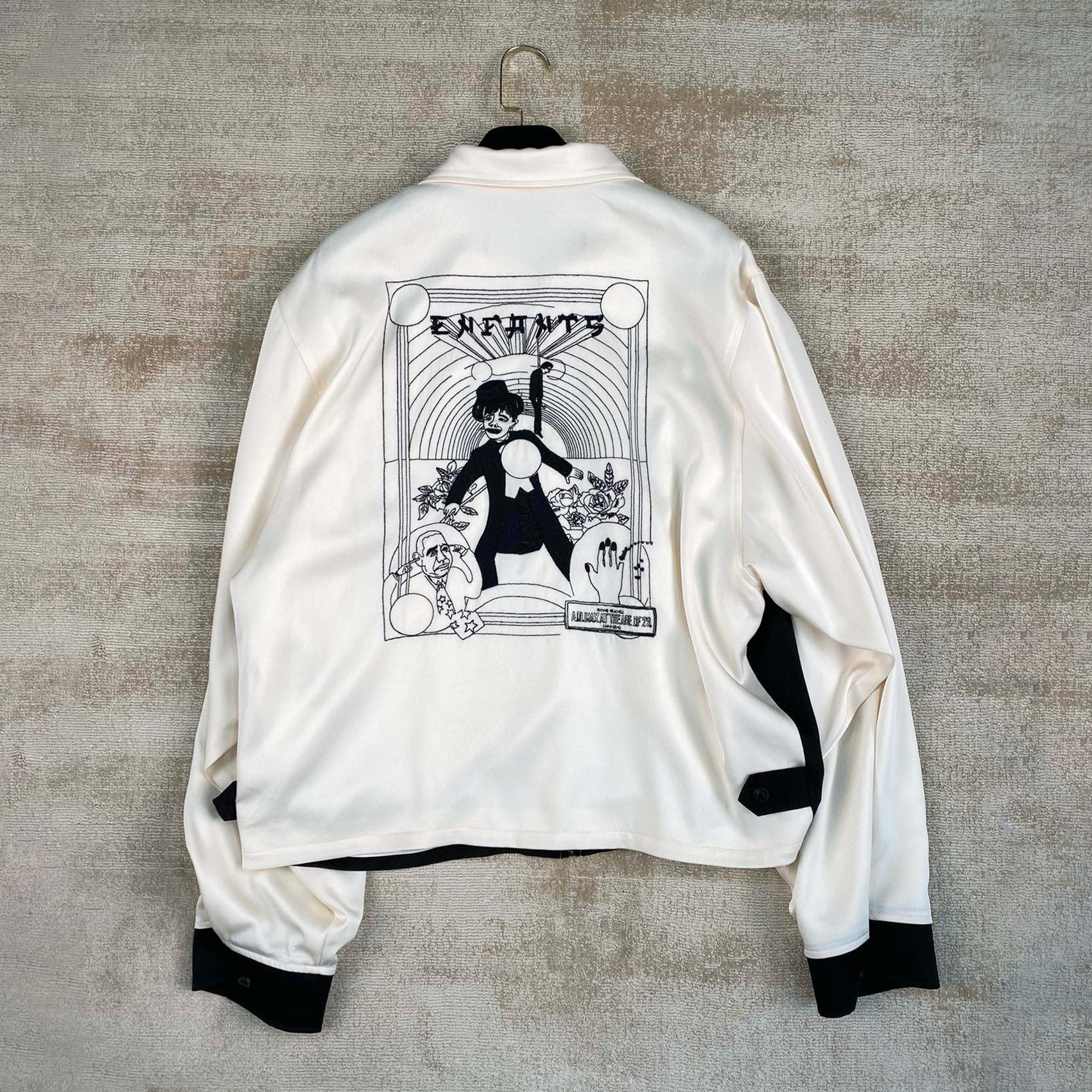 NIGO Enfants Riches Deprimes Men's Spring and Autumn Fashion Color Blocking Zipper Long Sleeve Lapel Clown Silk Jacket Ngvp #nigo7847