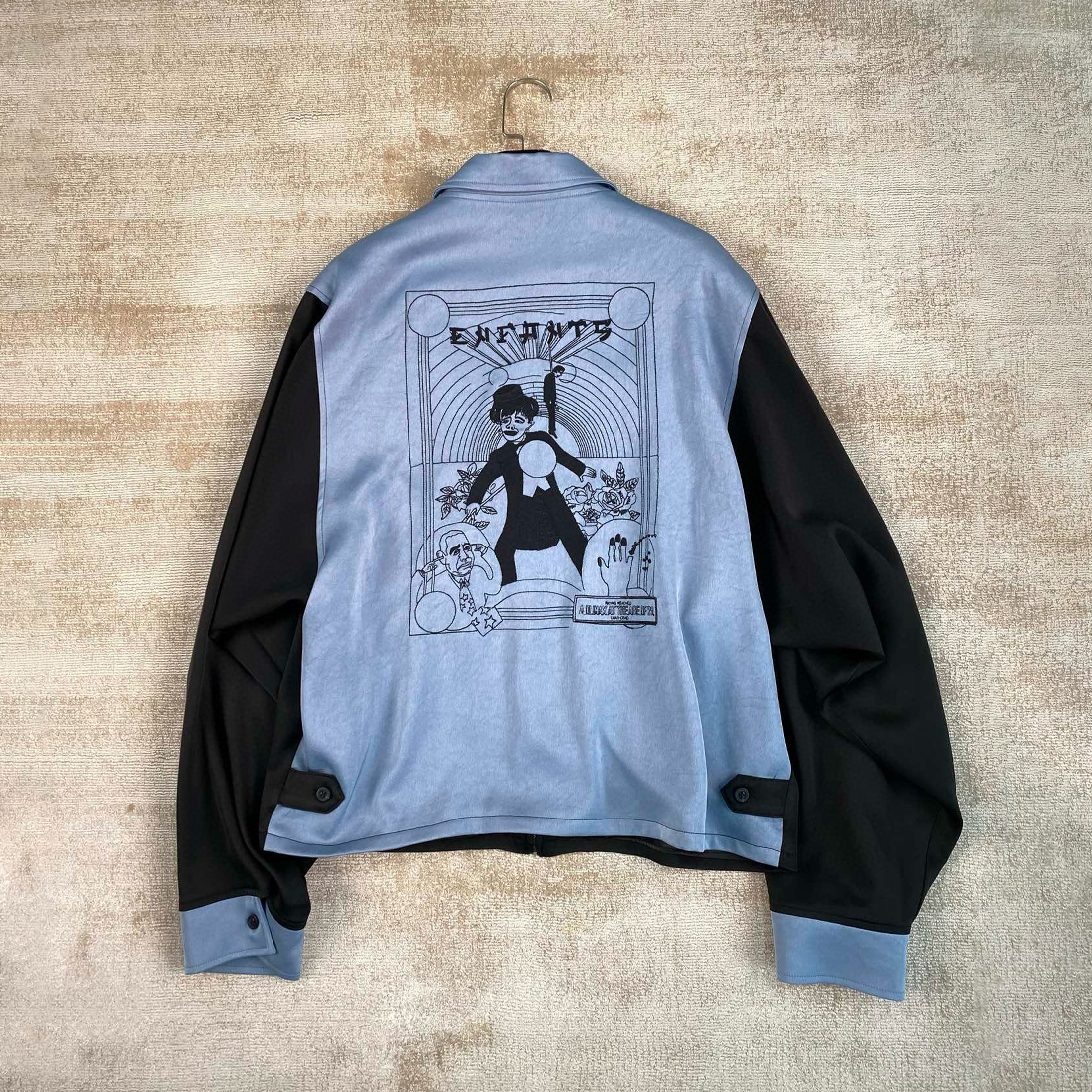 NIGO Enfants Riches Deprimes Men's Spring and Autumn Fashion Color Blocking Zipper Long Sleeve Lapel Clown Silk Jacket Ngvp #nigo7847