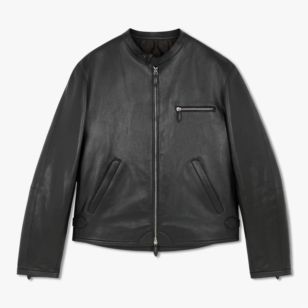 NIGO Berluti Men's Fall And Winter Collar Slim Biker Lambskin Leather Long Sleeve Jacket #nigo98477