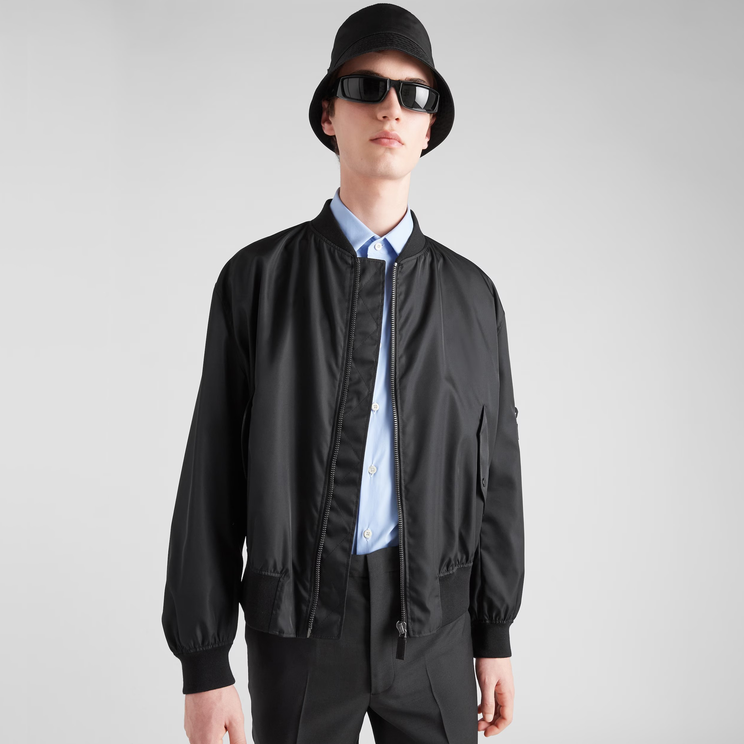 NIGO Prada Men And Women With The Same Paragraph Spring And Fall Nylon Material Collar Zipper Baseball Jacket #nigo98496