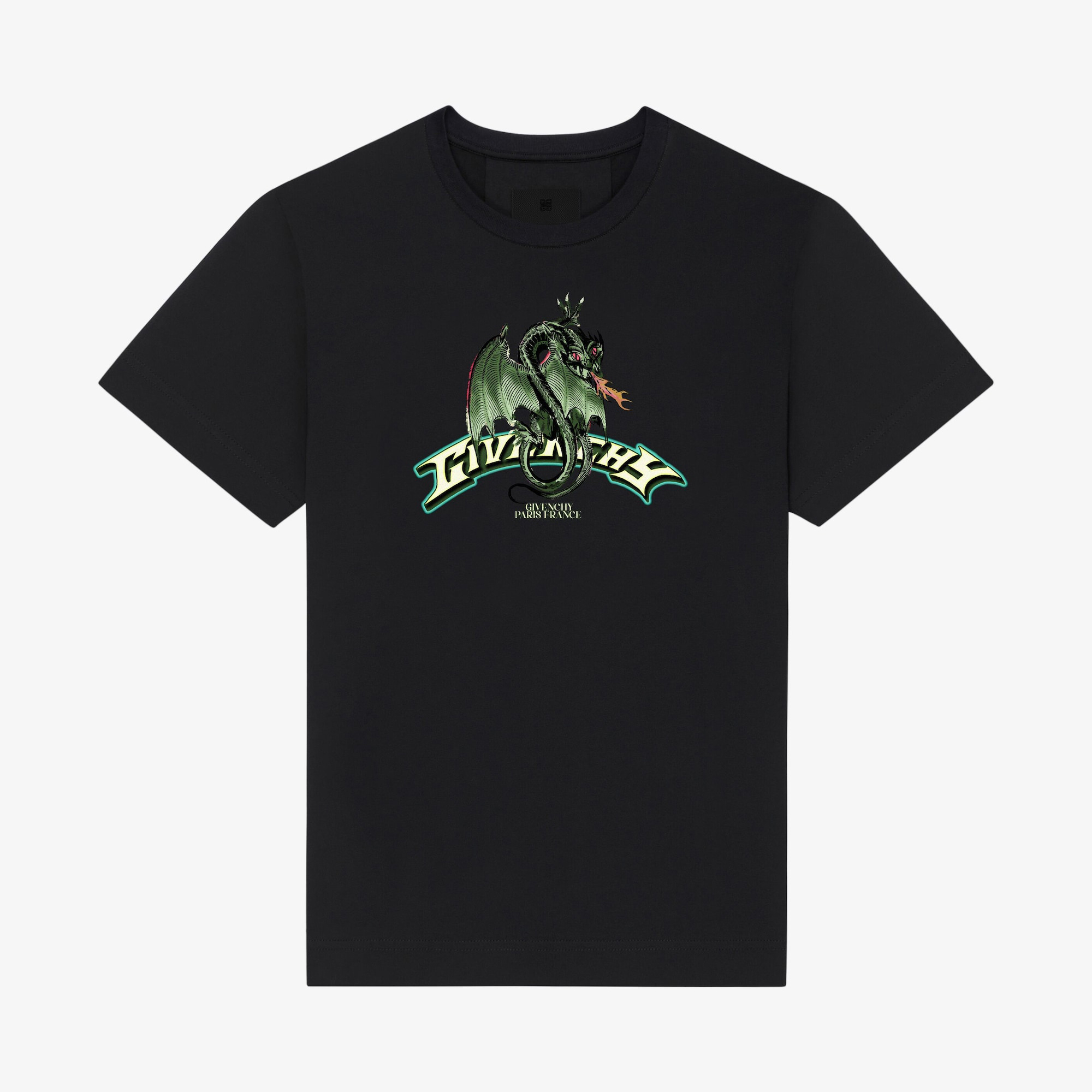 NIGO Givenchy Men's And Women's Summer Letters Cartoon Pattern Printing Black Round Neck Cotton Short Sleeve T-shirt #nigo98499