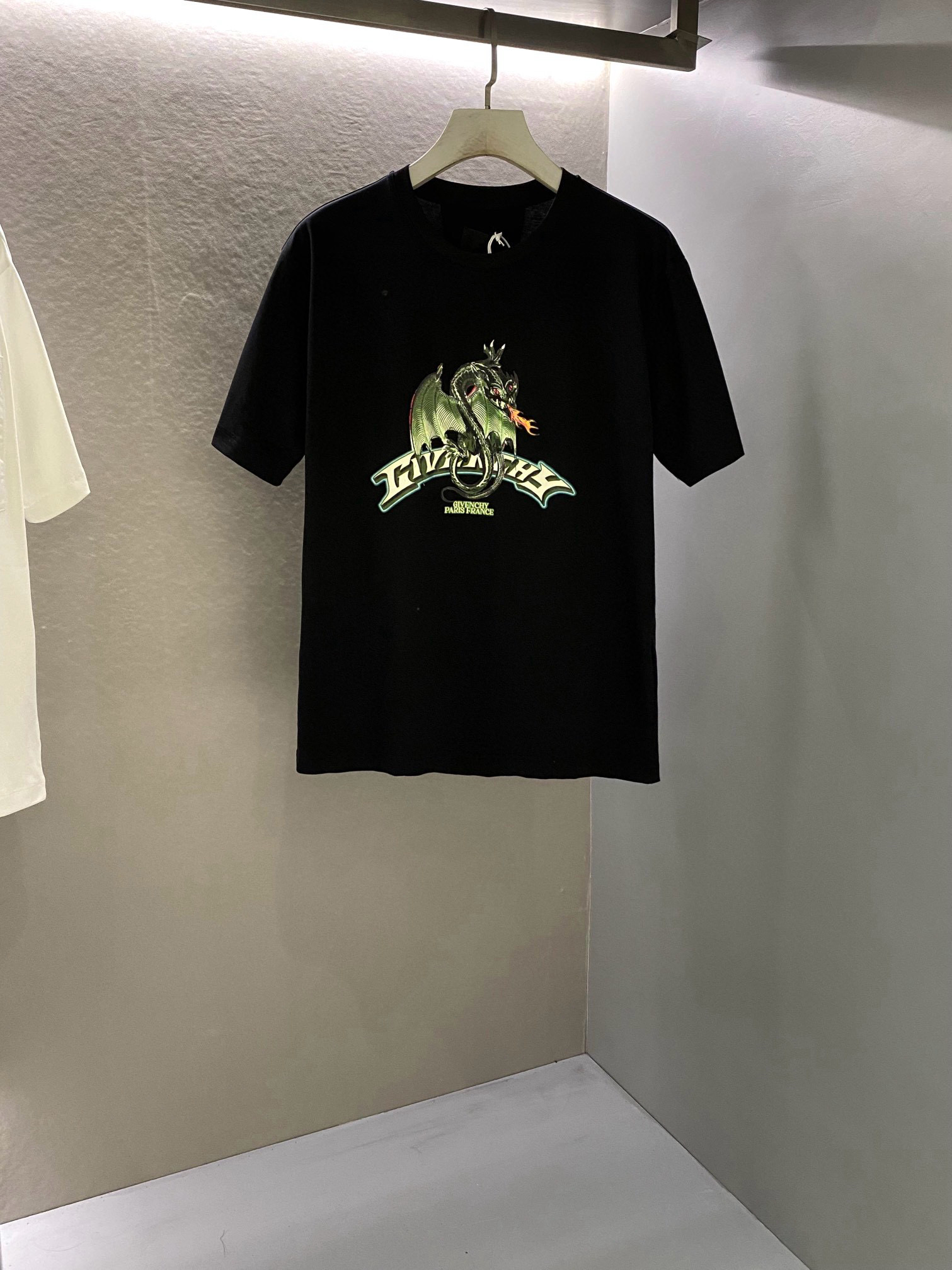NIGO Givenchy Men's And Women's Summer Letters Cartoon Pattern Printing Black Round Neck Cotton Short Sleeve T-shirt #nigo98499