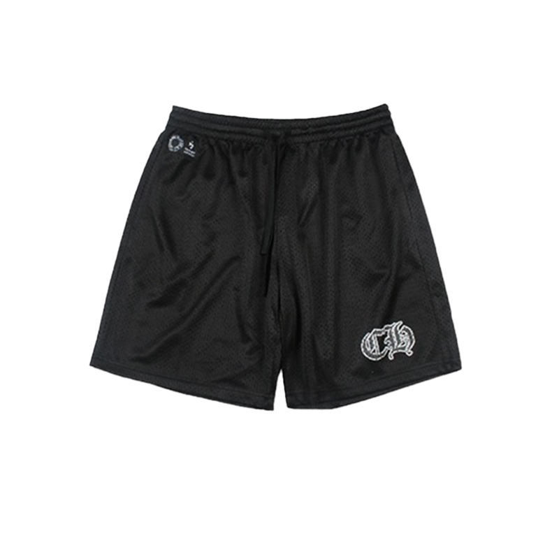 NIGO Chrome Hearts Men's Spring/Summer Printed Stretch Drawstring Loose Fit Athletic Shorts Black #nigo98521