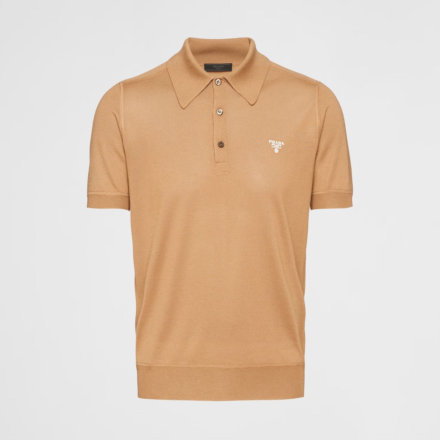 NIGO Prada Men's Summer Solid Color Embroidered Logo Wool Knit Polo Shirt Short Sleeve T-Shirt #nigo98532