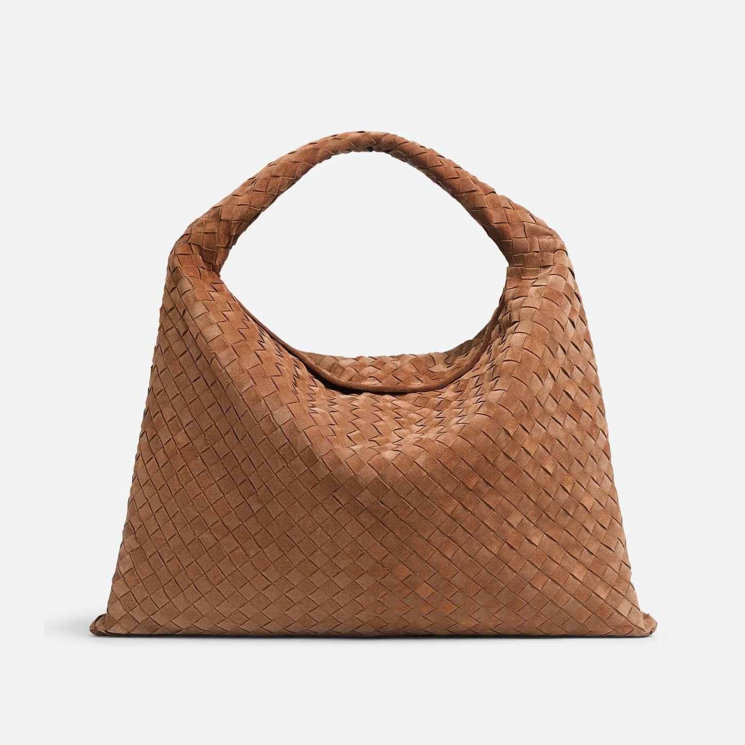 NIGO Bottega Veneta Women's Solid Color Suede Trimmed Intrecciato Flap Closure Tote Shoulder Bag Bags #nigo98536