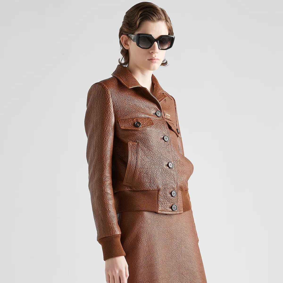 NIGO Prada Women's Winter Solid Color Single Breasted Long Sleeve Lapel Lambskin Jacket #nigo98533