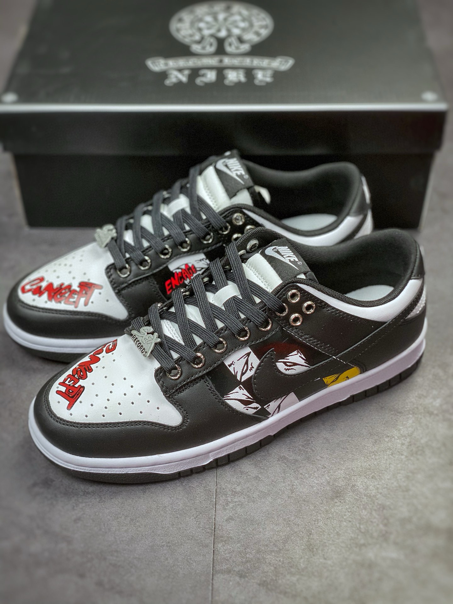 NIGO Nike Men's and Women's Low Top Retro Board Shoes Sports Basketball Shoes #nigo98526