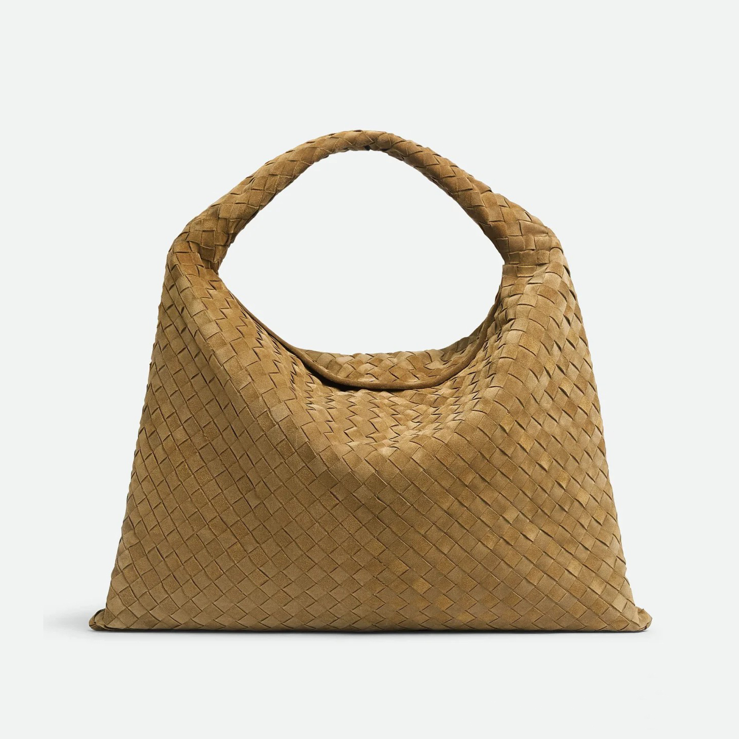 NIGO Bottega Veneta Women's Solid Color Suede Trimmed Intrecciato Flap Closure Tote Shoulder Bag Bags #nigo98536