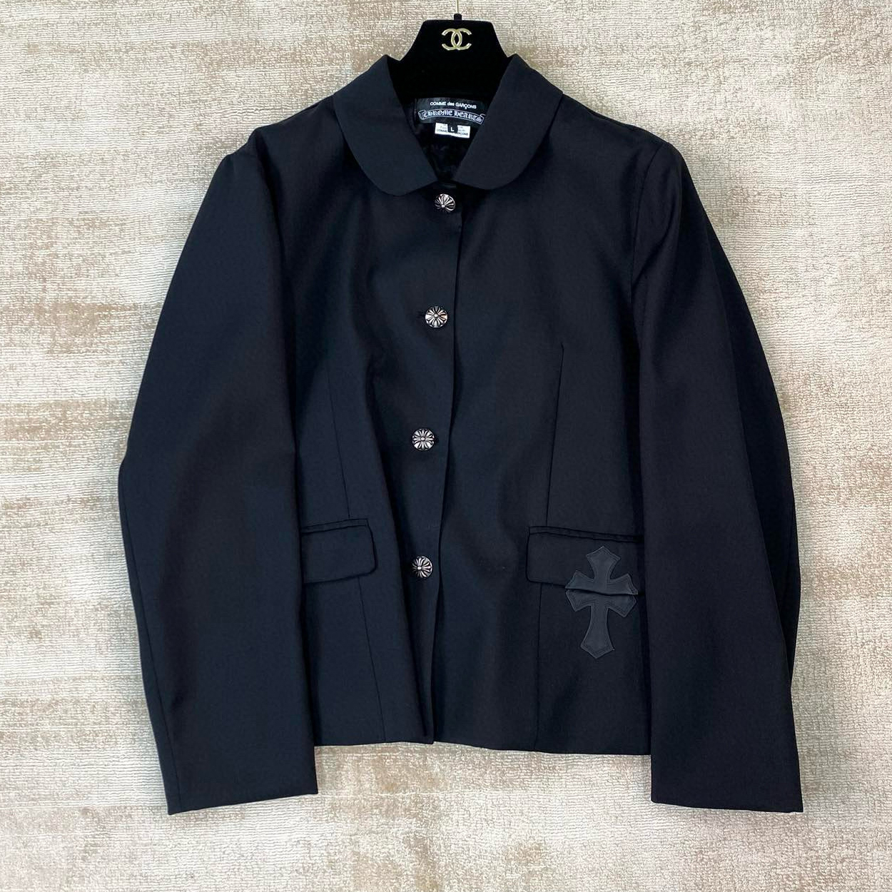 NIGO Chrome Hearts Men's And Women's Spring And Fall Models Wool Single Breasted Lapel Long Sleeved Shirt Jacket #nigo98529