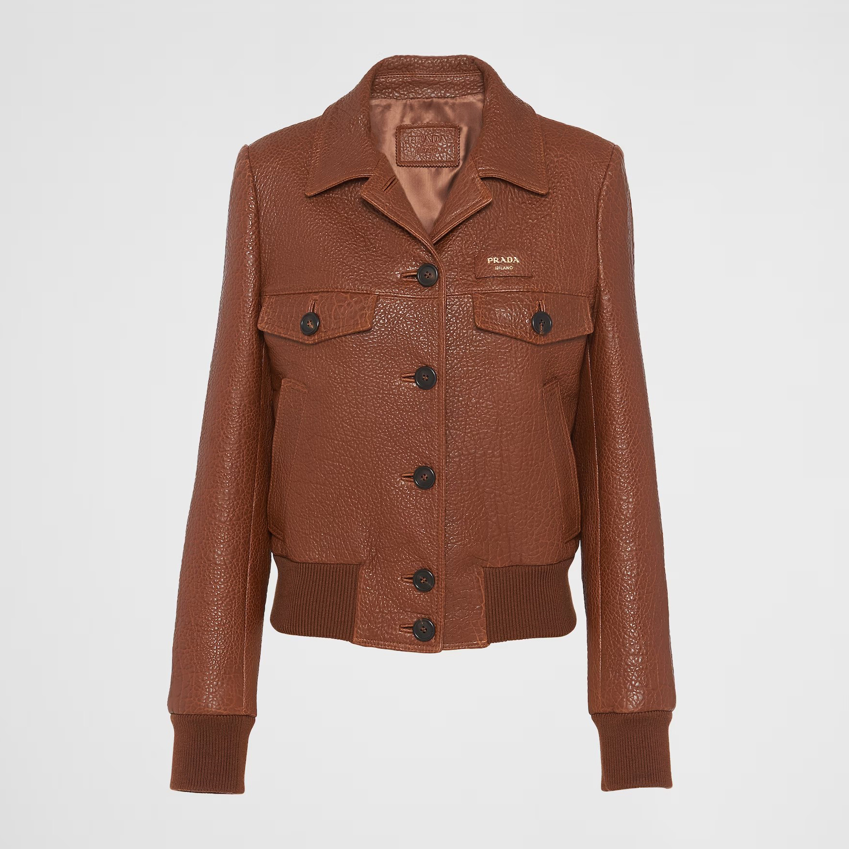 NIGO Prada Women's Winter Solid Color Single Breasted Long Sleeve Lapel Lambskin Jacket #nigo98533