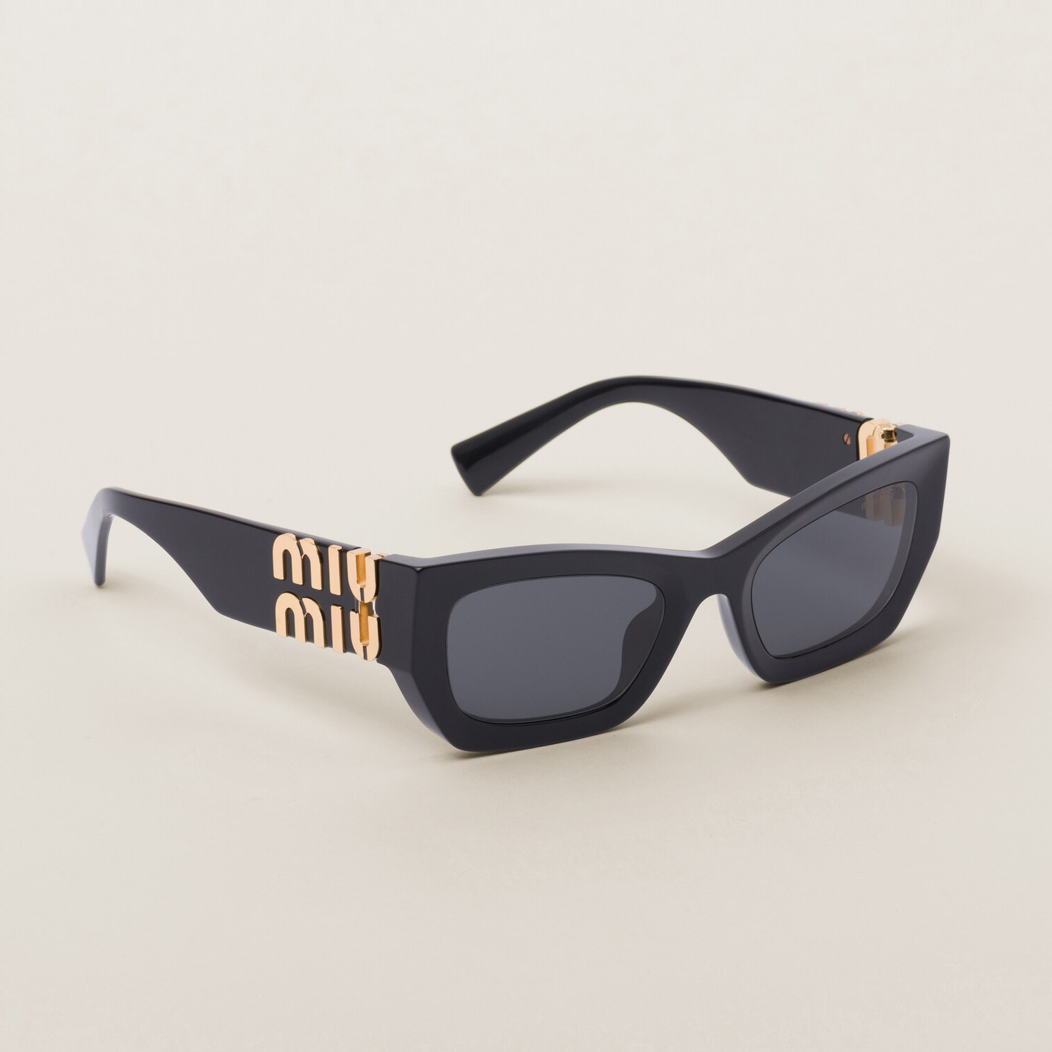 NIGO MiuMiu Eyewear Women's Black Legs Gold Logo Plate Frame Butterfly Sunglasses Eyeglasses Glasses #nigo98543