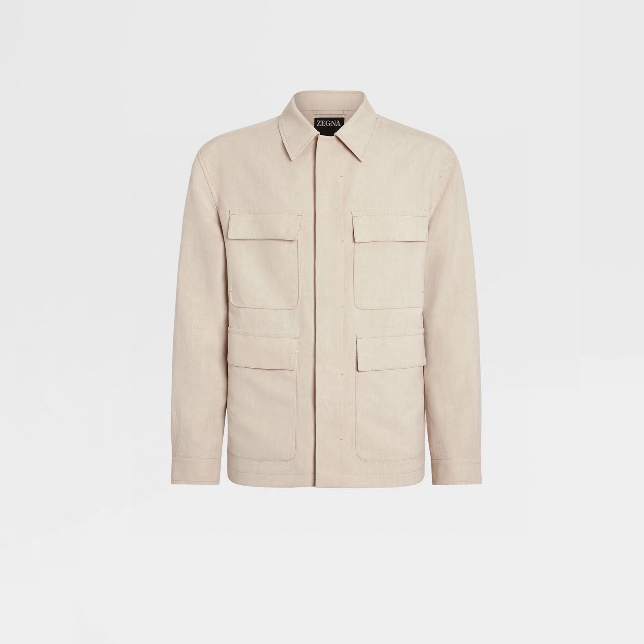 NIGO Ermenegildo Zegna Men's Spring And Fall Fashion Multi-pocket Cowhide Decoration Cotton And Linen Lapel Zipper Casual Jacket Jacket Ngvp #nigo7884