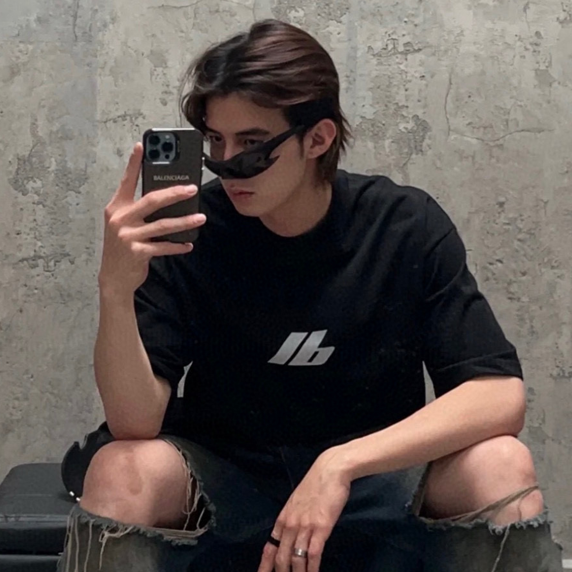 NIGO Balenciaga Men's Women's Solid Color Reflective Logo Letter Loose Short Sleeve T Shirt #nigo98338