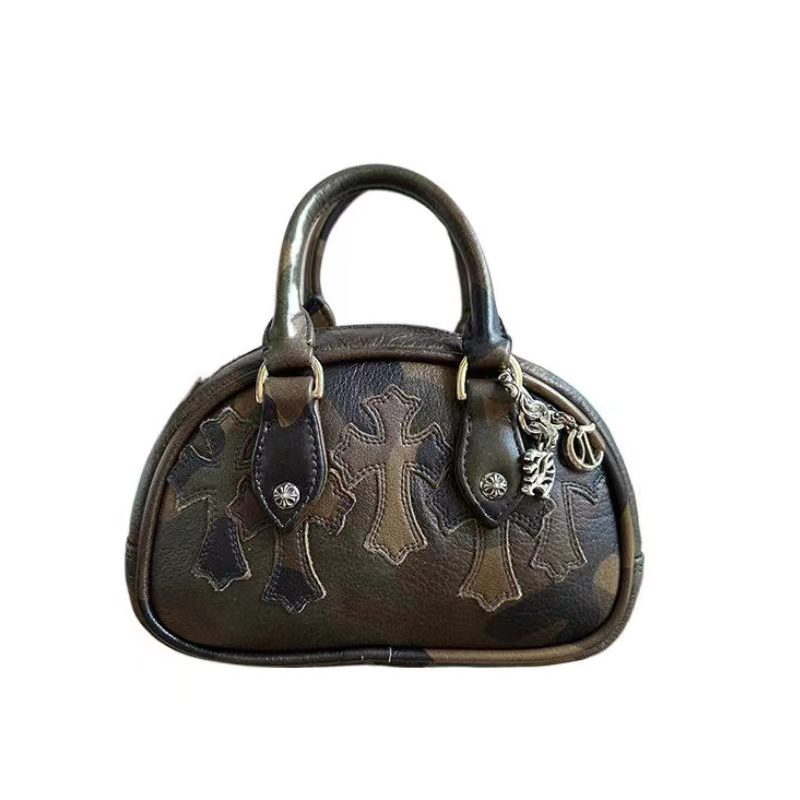 NIGO Chrome Hearts 925 Silver Leather Colorblocked Cowhide Patchwork Sheepskin Handbag Bag Bags #nigo98579