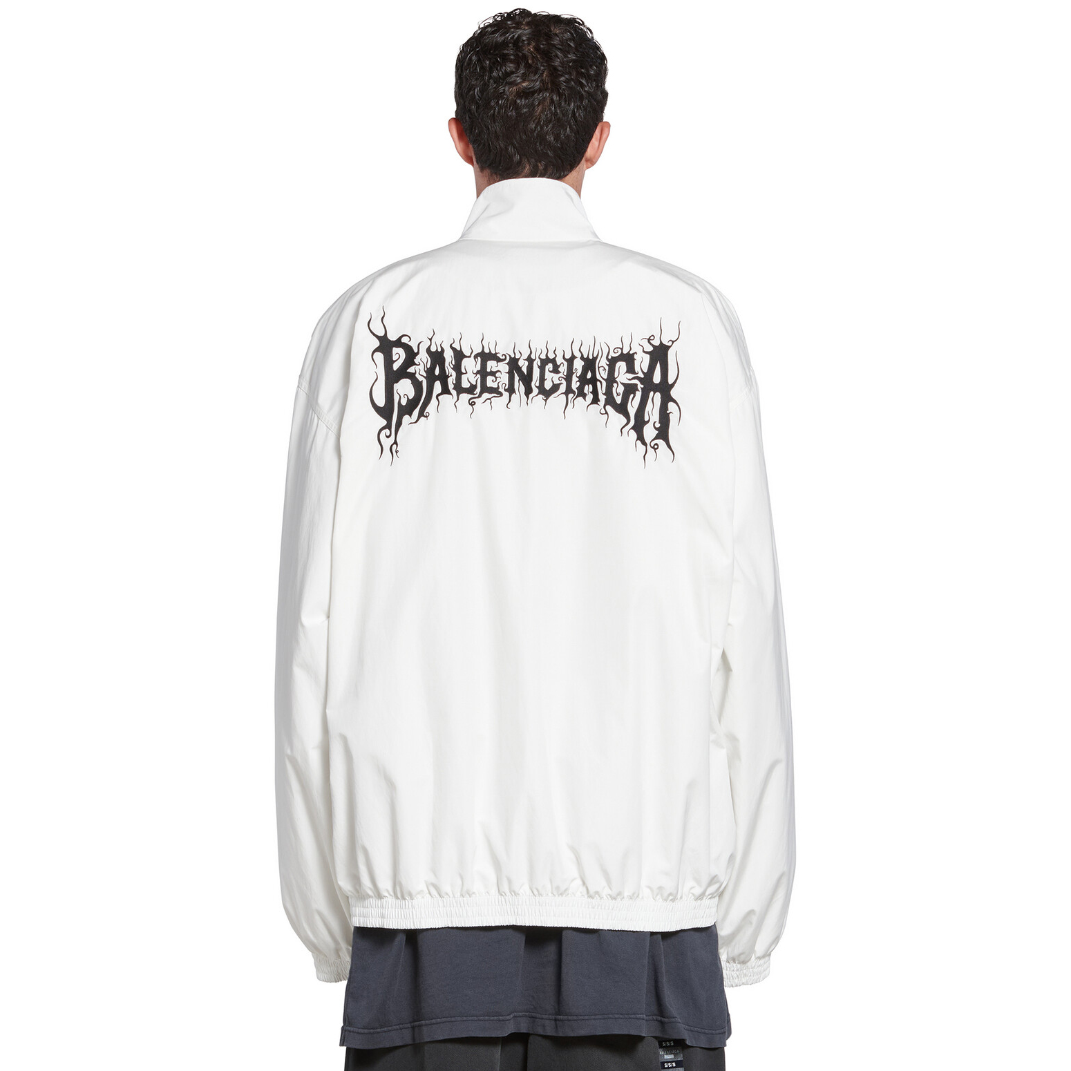 NIGO Balenciaga Men's And Women's Spring And Autumn Models Flame Letters Printing Solid Color High Collar Zipper Long Sleeve Jacket #nigo98574