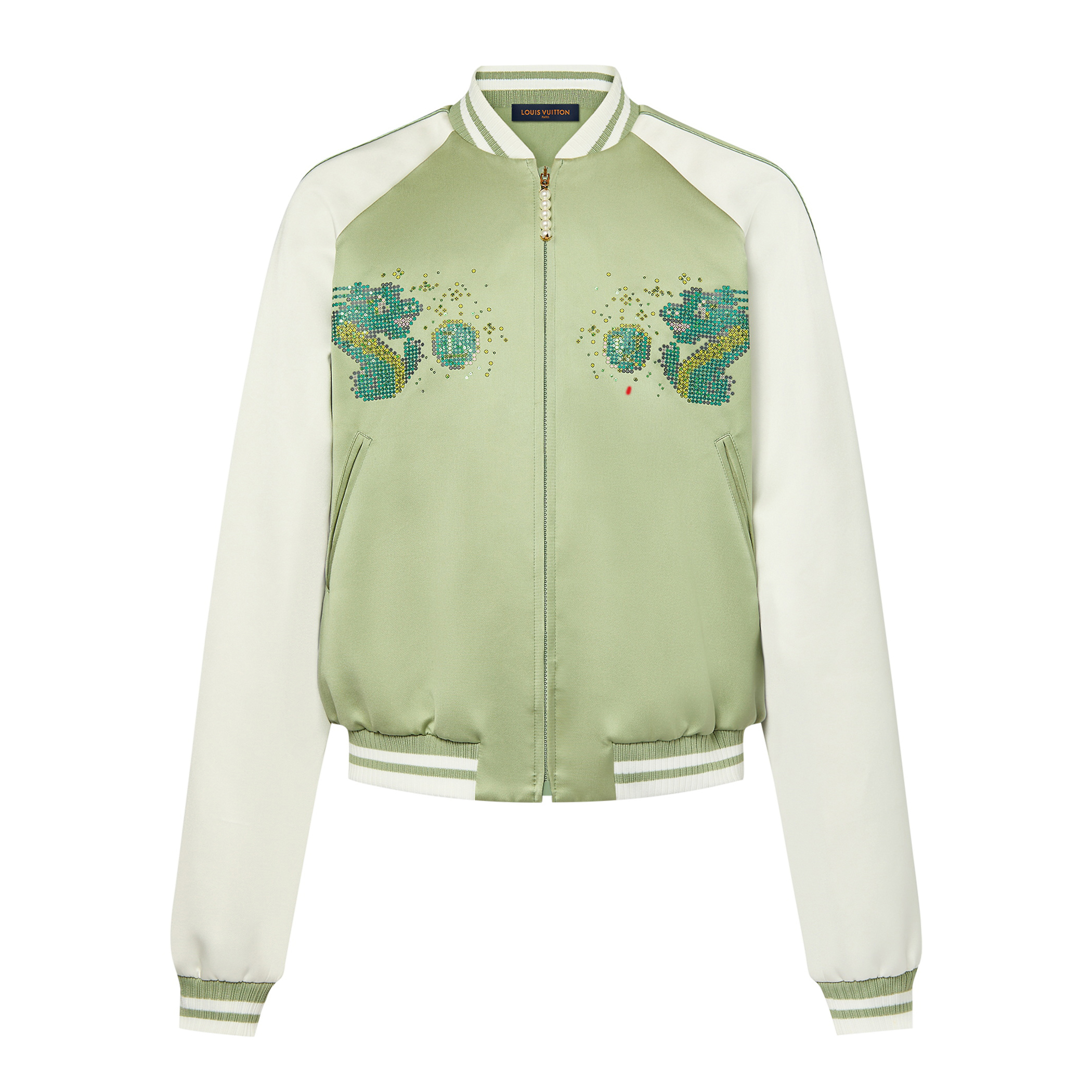 Nigo Louis Vuitton Men's Spring and Autumn Clashing Cartoon Dragon Embroidery Pattern Zipper Long Sleeve Jacket #nigo98576