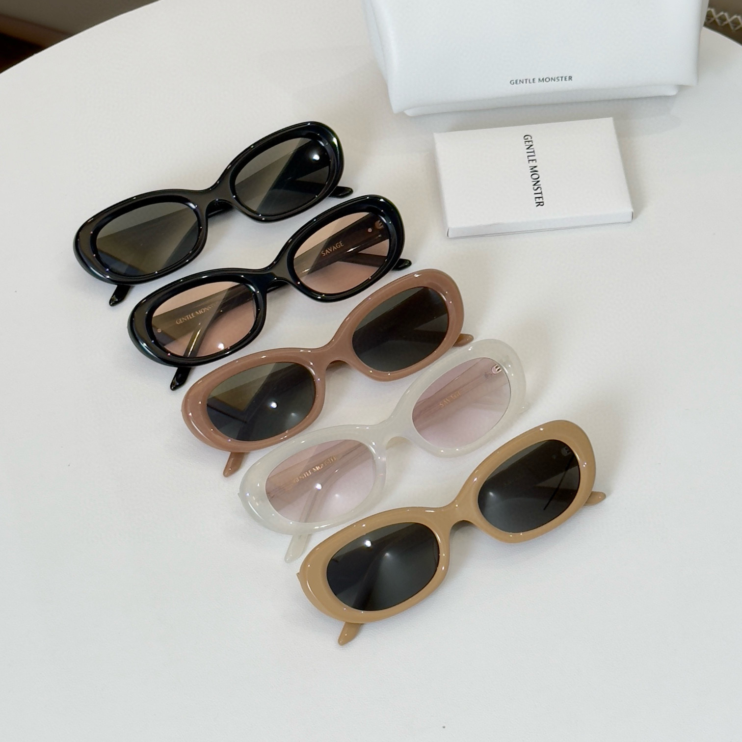 NIGO Gentle Monster Men's And Women's Solid Color Temples Monogrammed Oval Sunglasses Eyeglasses Glasses #nigo98575